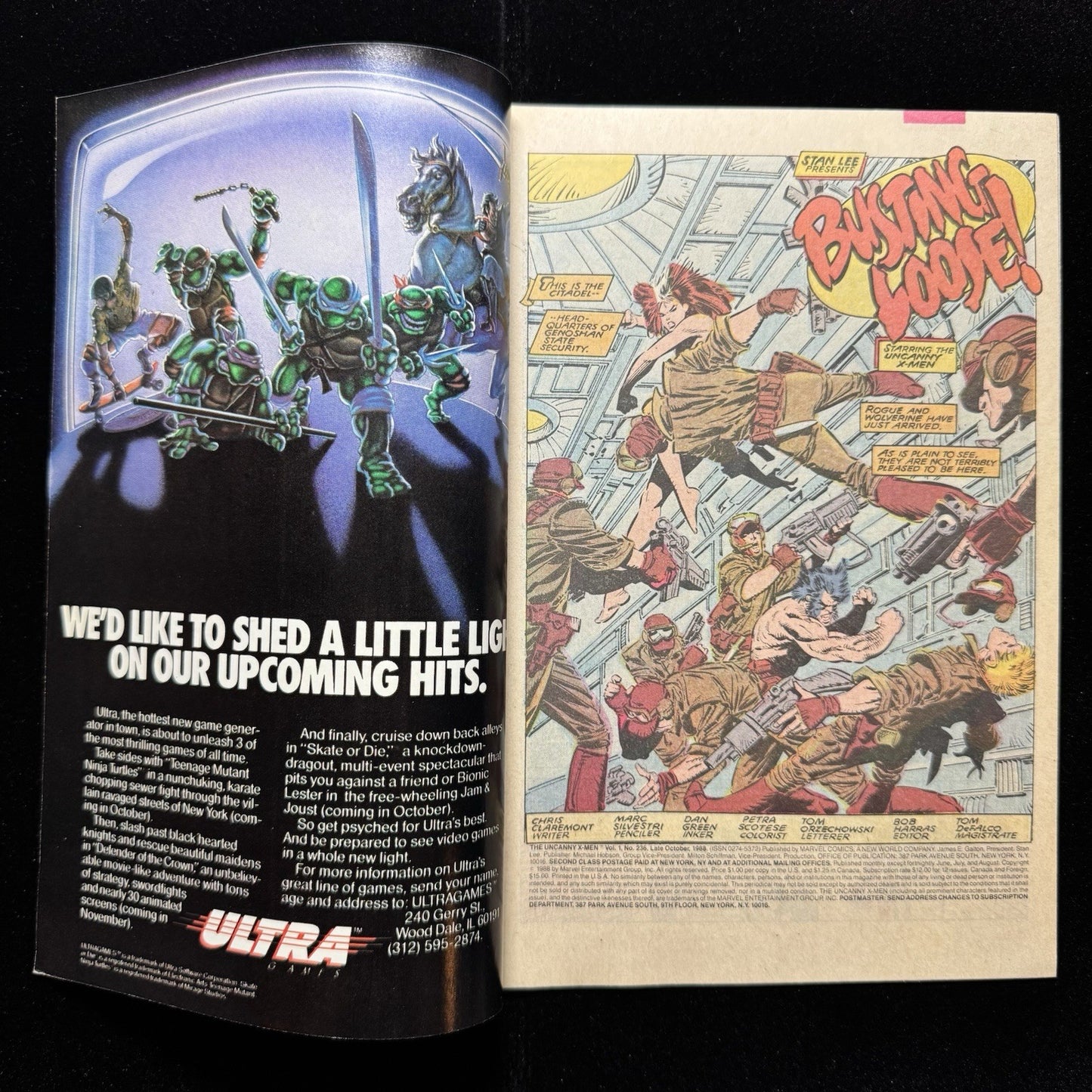 Uncanny X-Men 236 - 1st Appearance Of Genegineer - Copper Age Marvel Comics 1988
