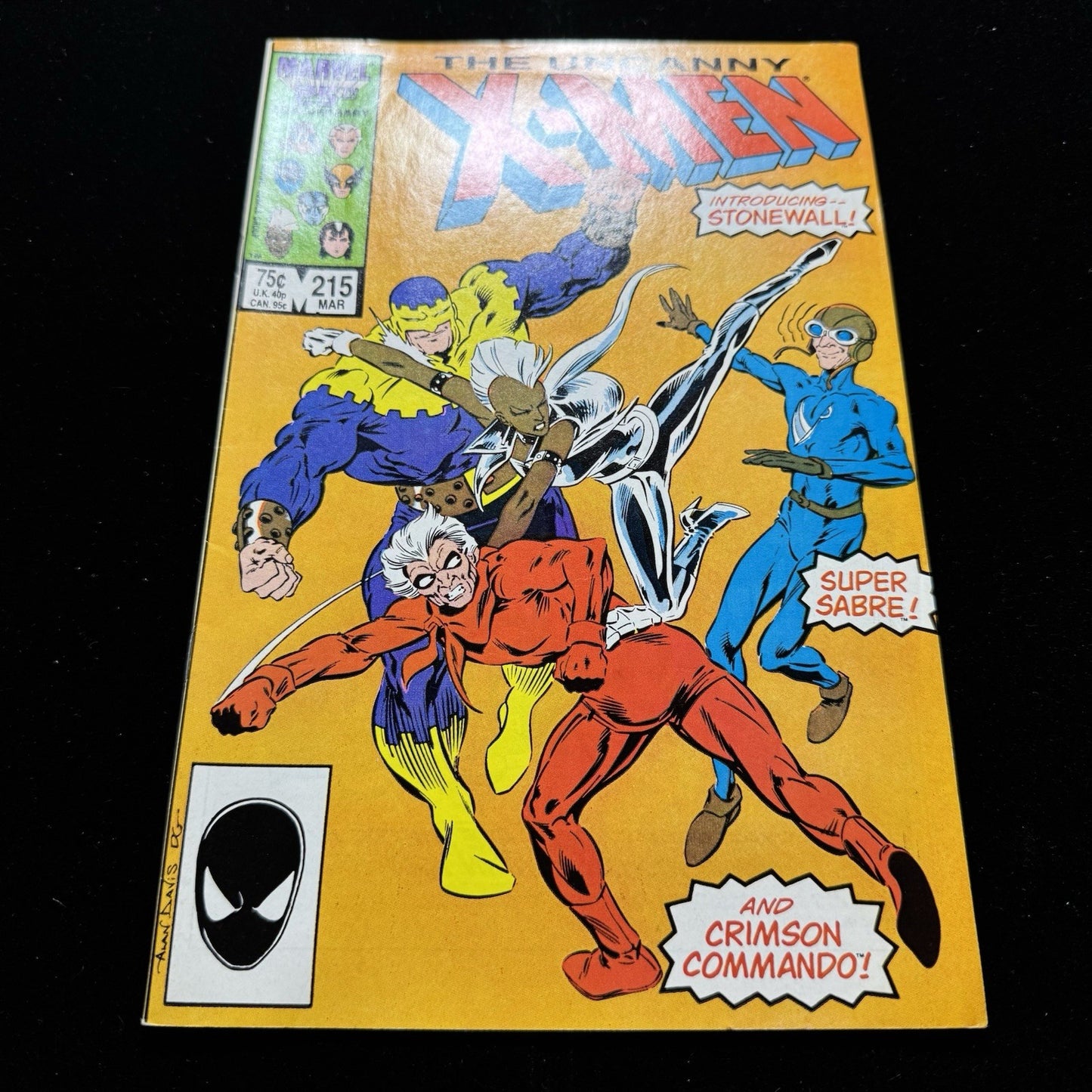 Uncanny X-Men 215 - 1st Appearance Of Stonewall - Copper Age Marvel Comics 1987