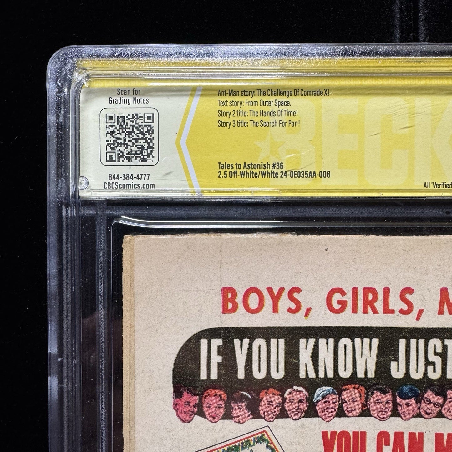Tales To Astonish 36 - Signed By Stan Lee - CBCS Graded 2.5 - Silver Age 1962