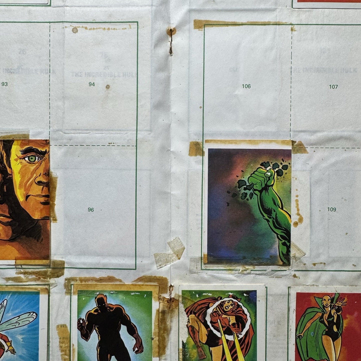 The Incredible Hulk 1979 Sticker Album UK – Marvel – Vintage Collectable
