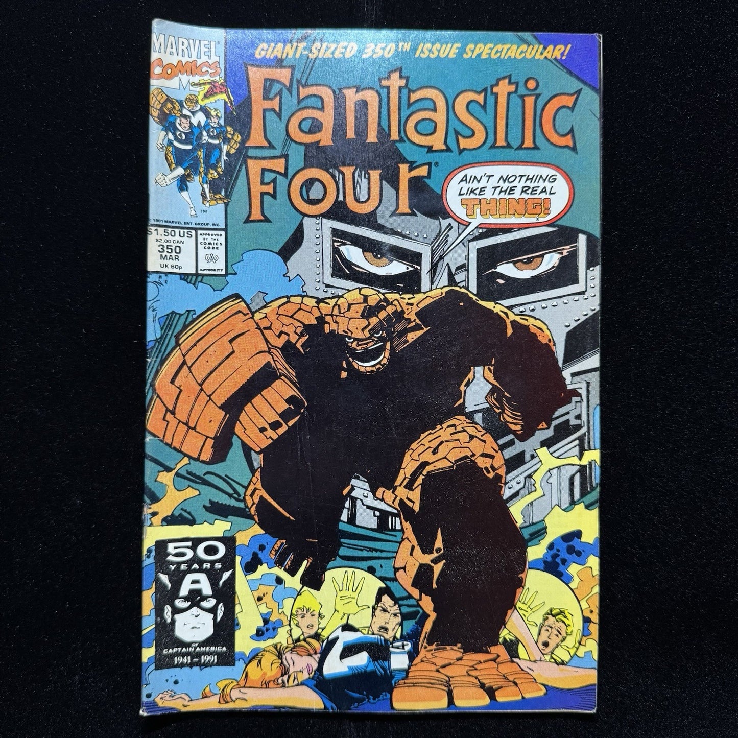 Fantastic Four 350 - Doctor Doom Cover - Copper Age Marvel Comics 1991