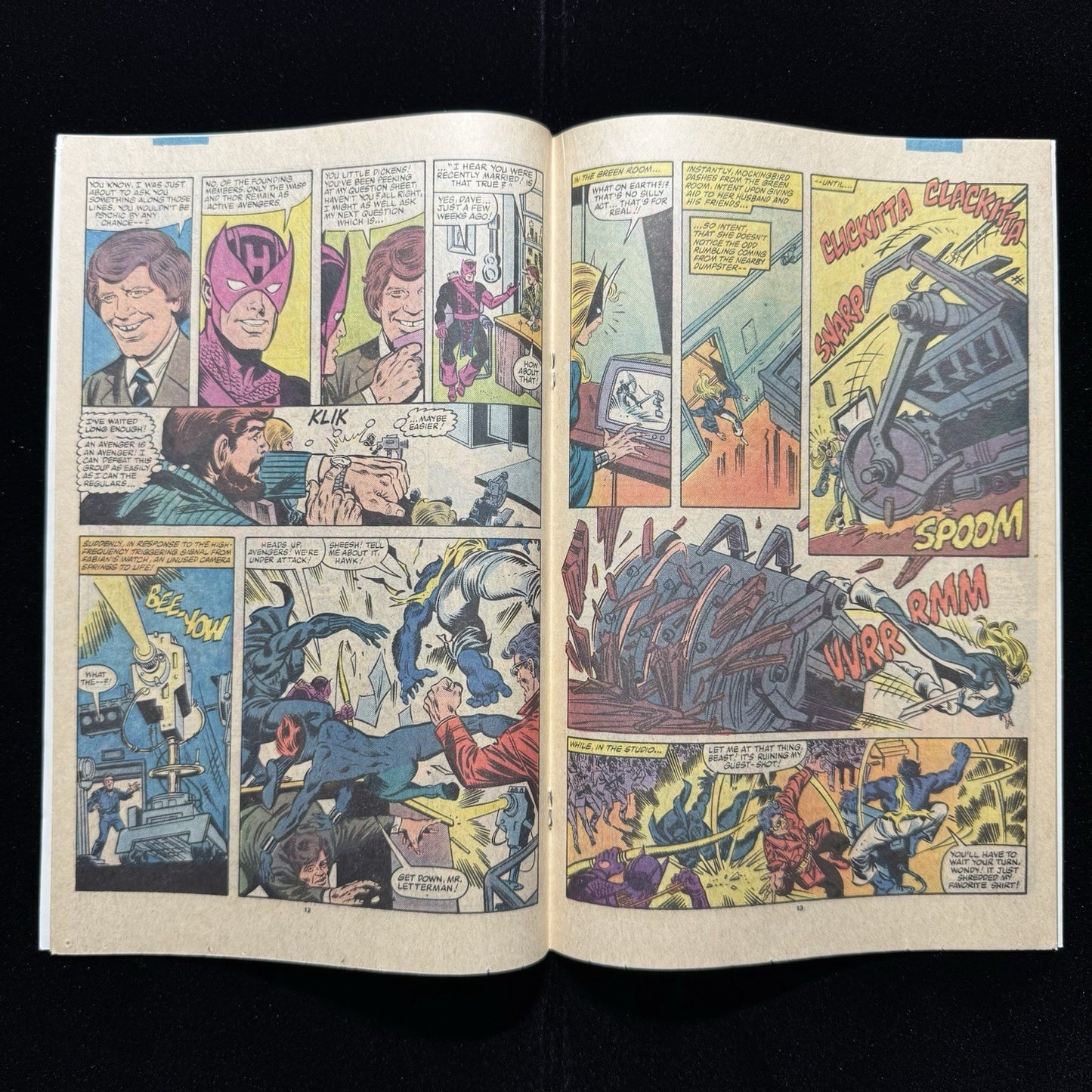 Avengers 239 - Appearance By David Letterman -   Copper Age Marvel Comics 1984