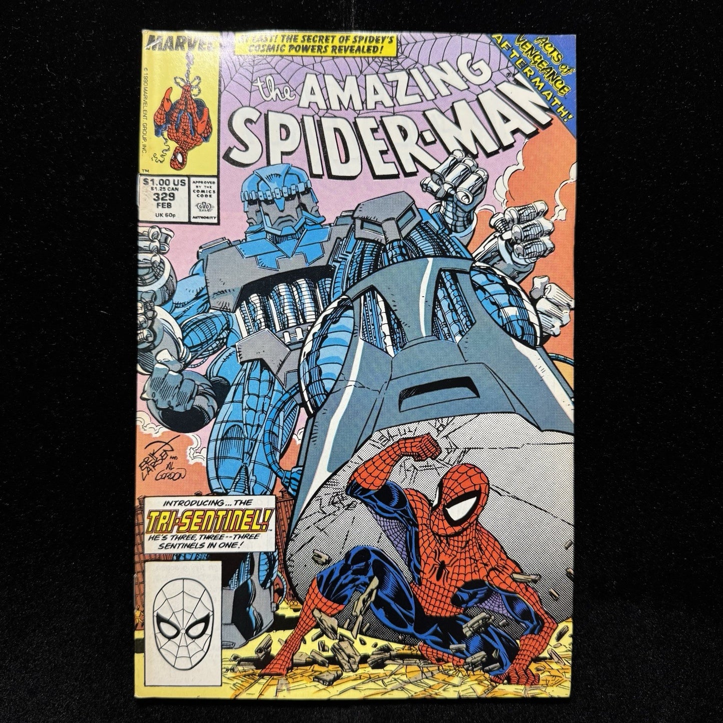Amazing Spider-Man 329 - 1st App Of Tri-Sentinel - Copper Age Marvel Comics 1990
