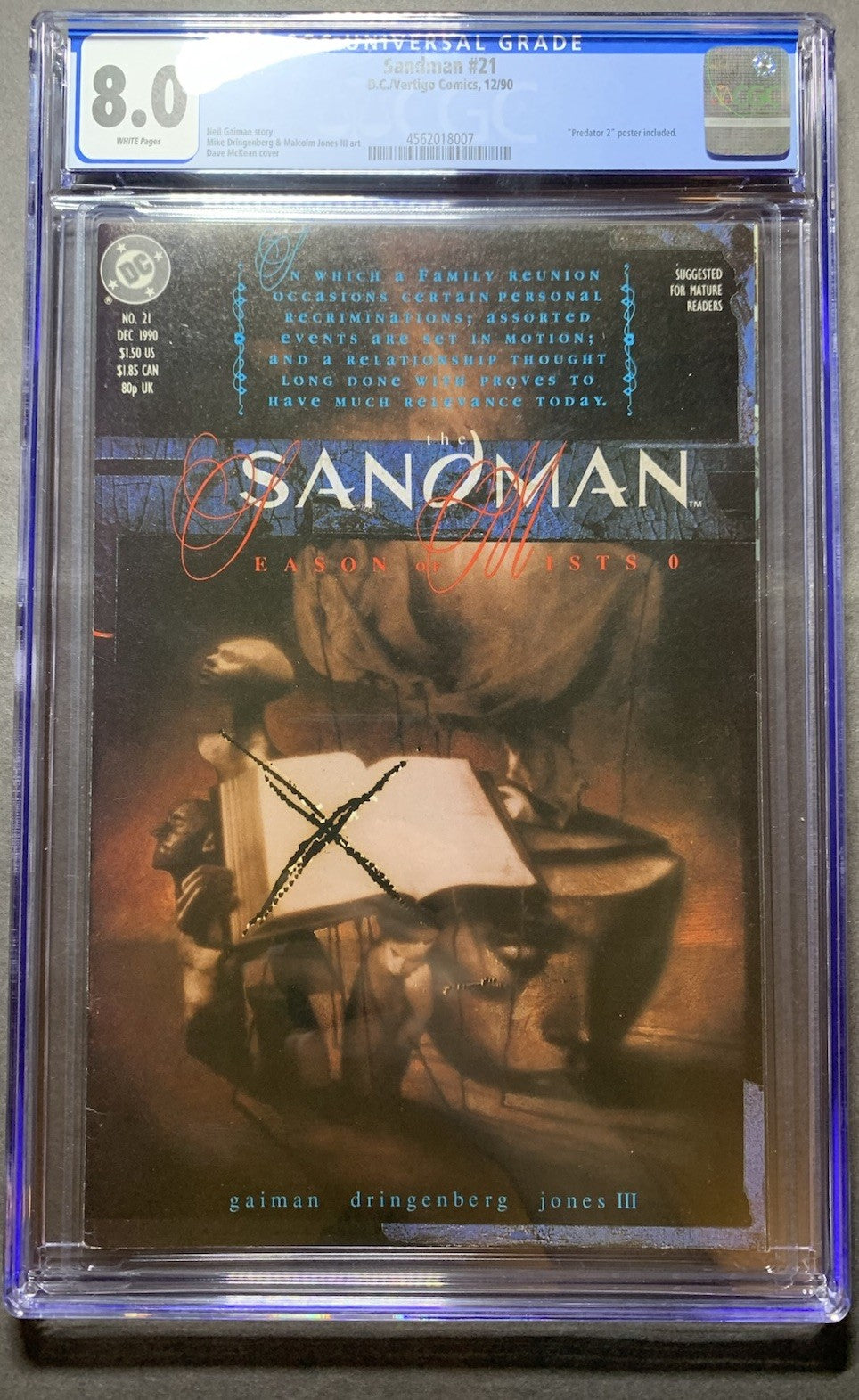 Sandman 21/ CGC 8.0/ Copper Age Dc Comics 1990