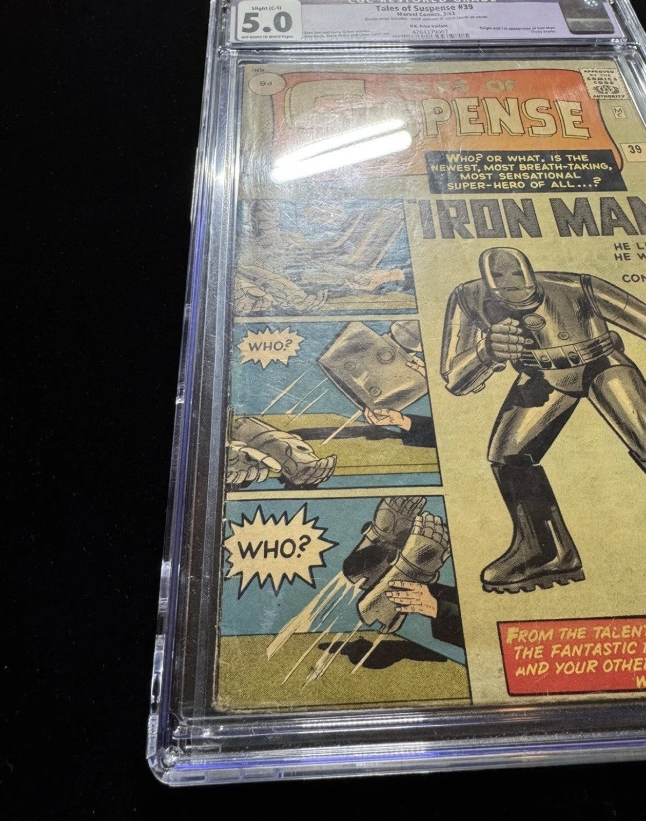Tales Of Suspense 39/ CGC 5.0 Restored (purple Label)/ Marvel Comics 1963