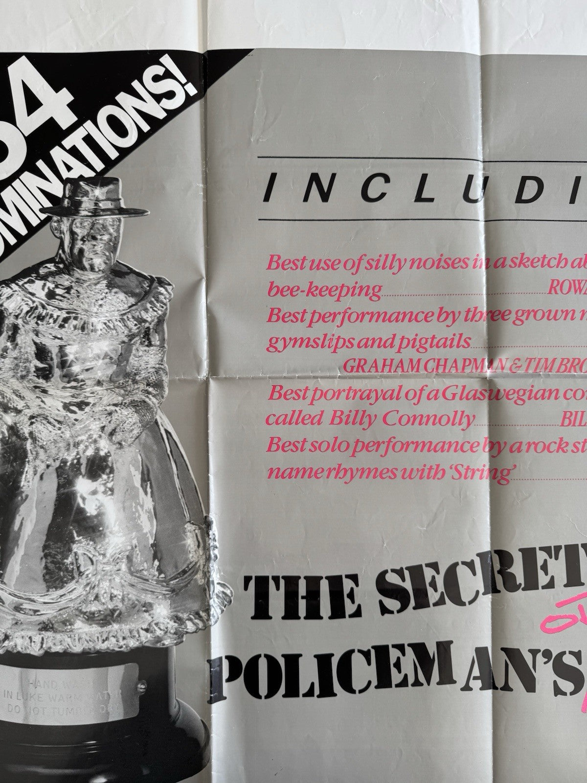 The Secret Policeman's Ball 1982 - UK Quad Poster - Roman Atkinson - Folded