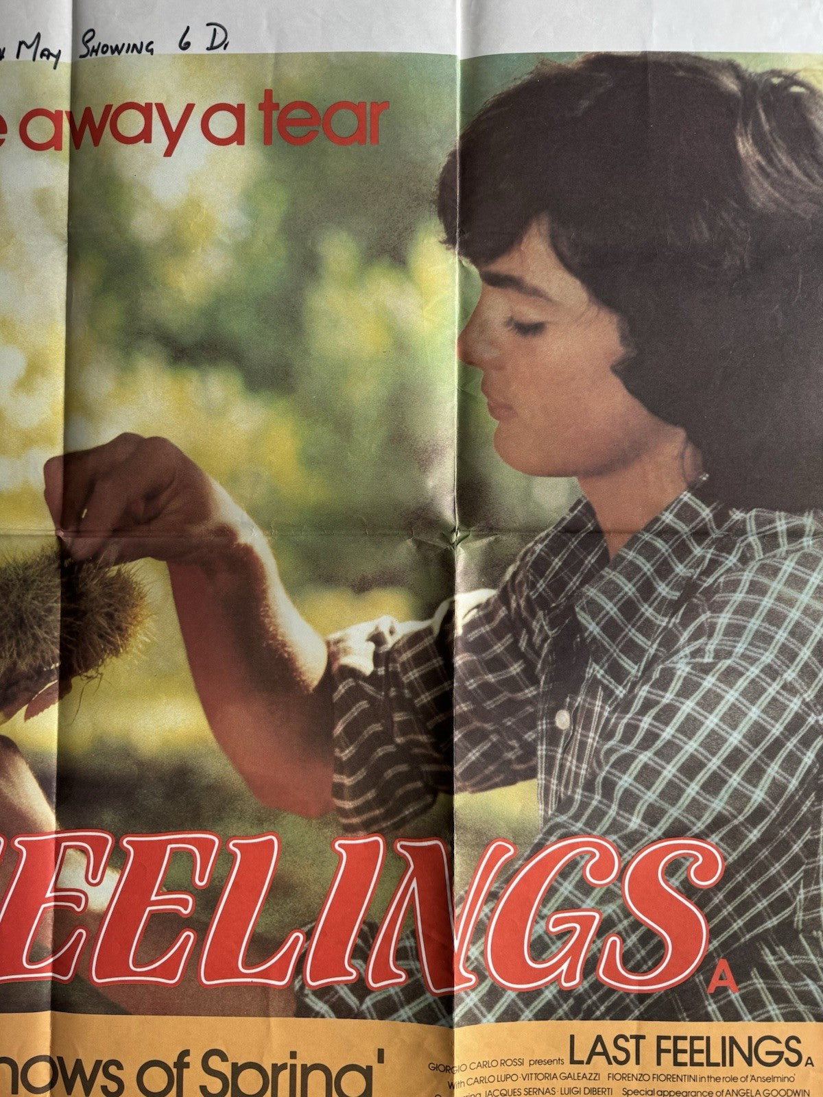 Last Feelings 1979 Original UK Quad Movie Poster - Gli Ultimi Sentimenti Folded