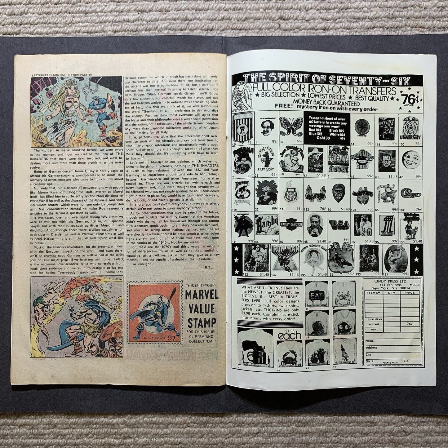 Invaders 3/ Bronze Age Marvel Comics 1975
