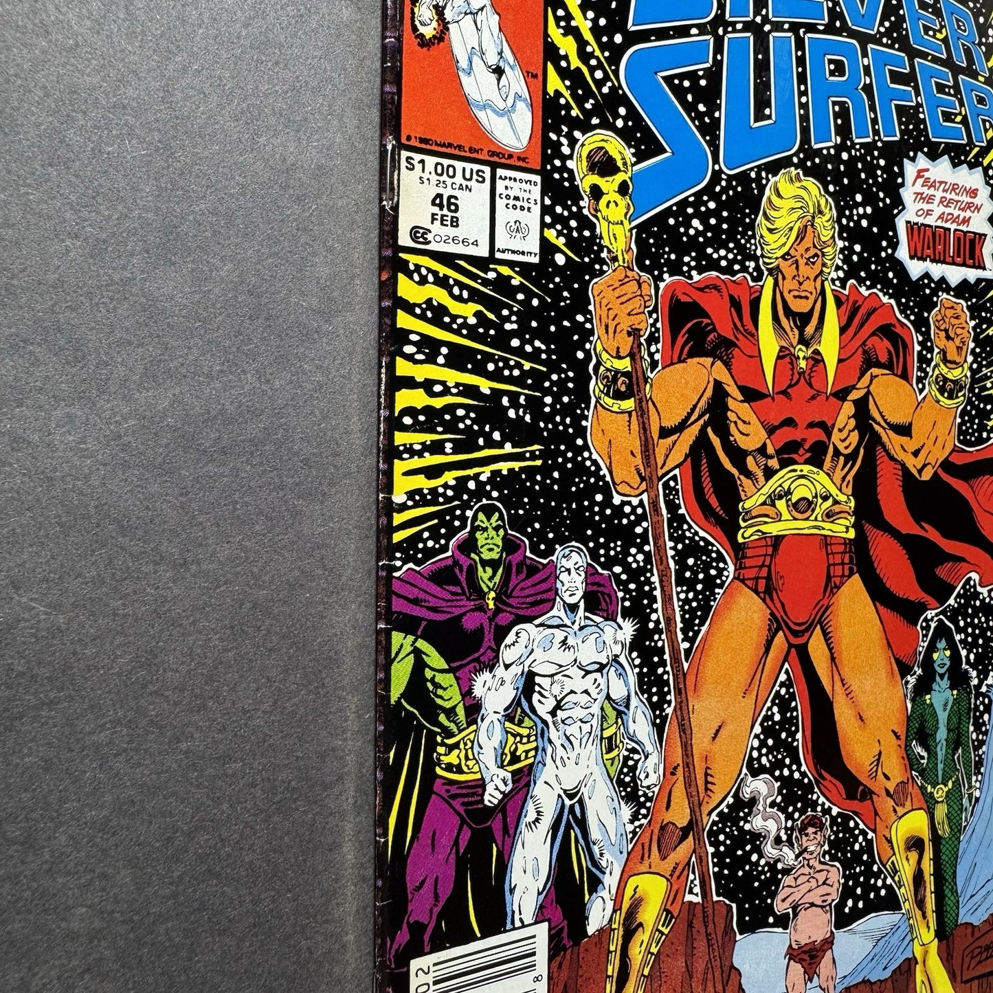 Silver Surfer 46 - Newsstand Edition - Copper Age Marvel Comics 1991