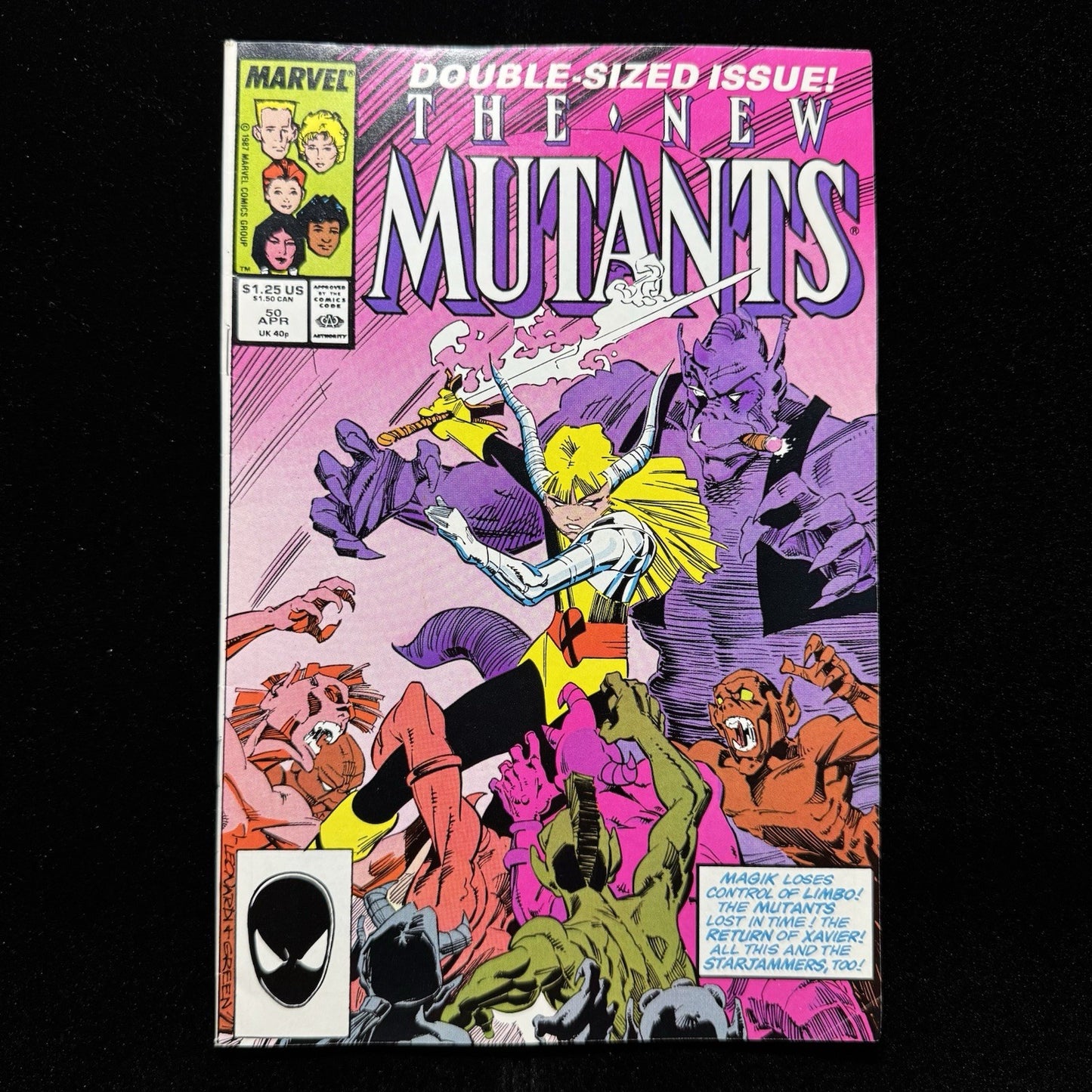 New Mutants 50 - Cameo Appearance Of Grimjack - Copper Age Marvel Comics 1987
