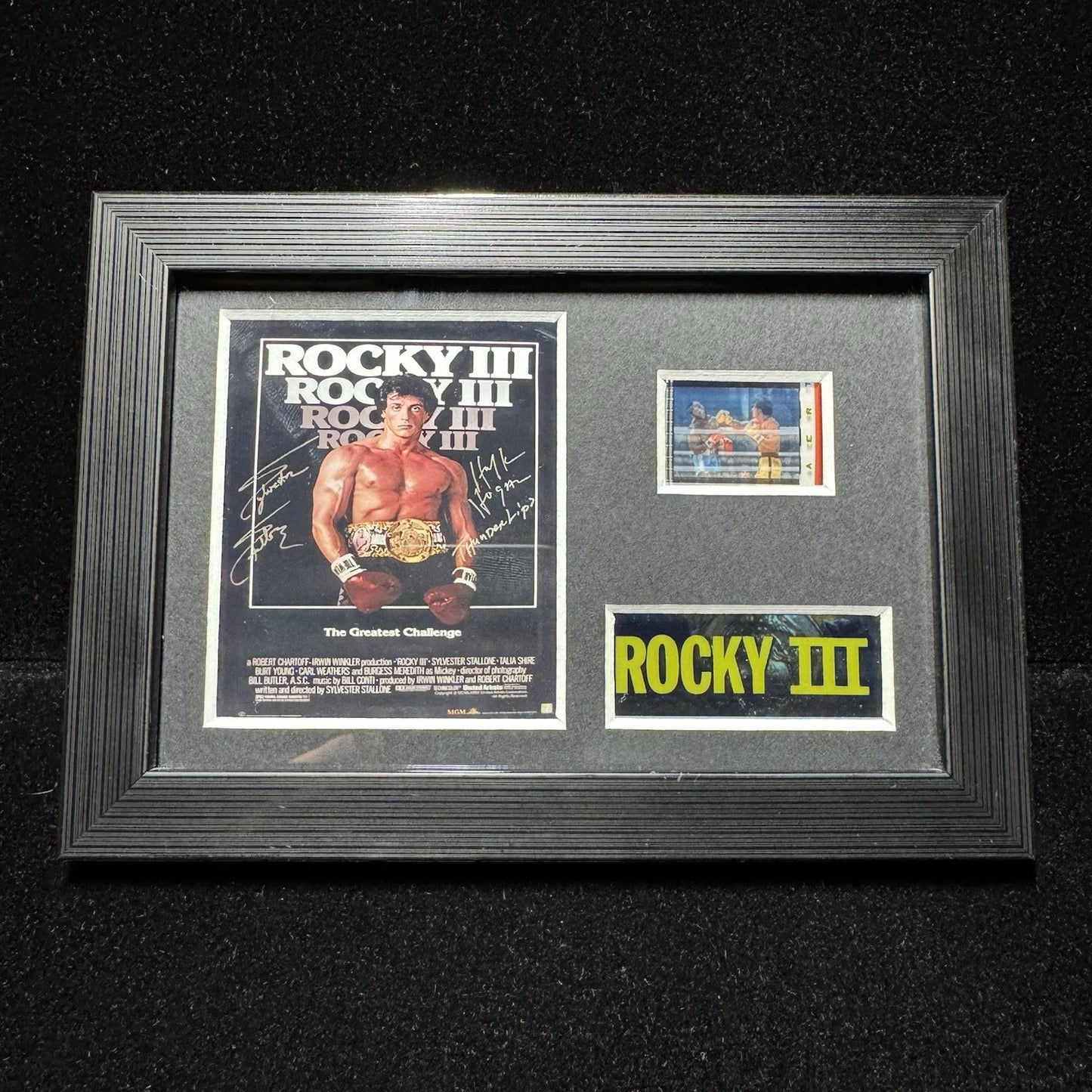 Rocky III Genuine Film Cell Framed - Sylvester Stallone Glass Fronted - Rocky 3