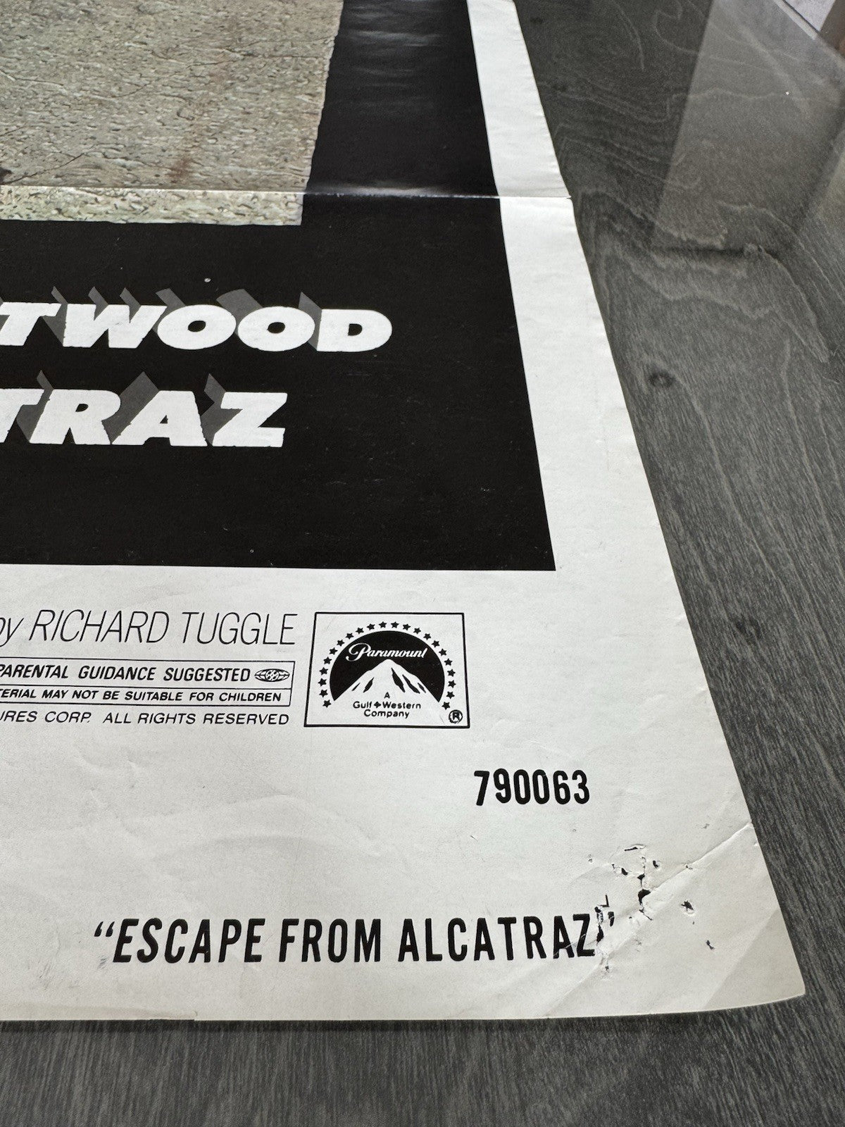 Escape From Alcatraz 1979 - Original US One Sheet - Movie Poster Clint Eastwood