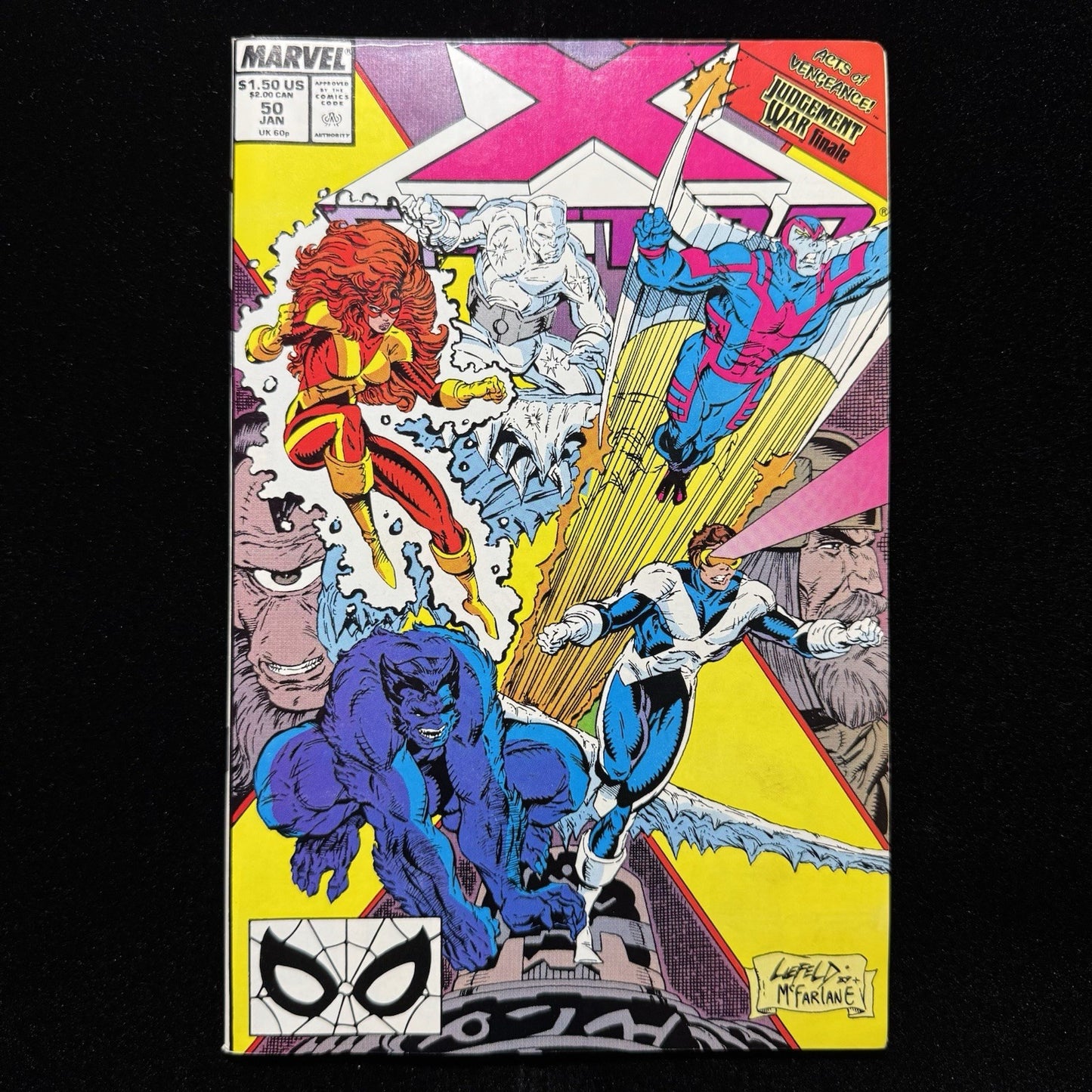 X-Factor 50 - McFarlane And Liefeld Cover Art - Copper Age Marvel Comics 1990