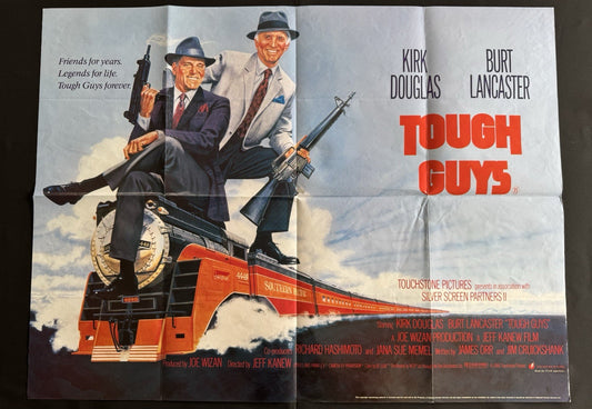 Tough Guys 1986 - Original UK Quad Cinema Poster - Kirk Douglas - Folded