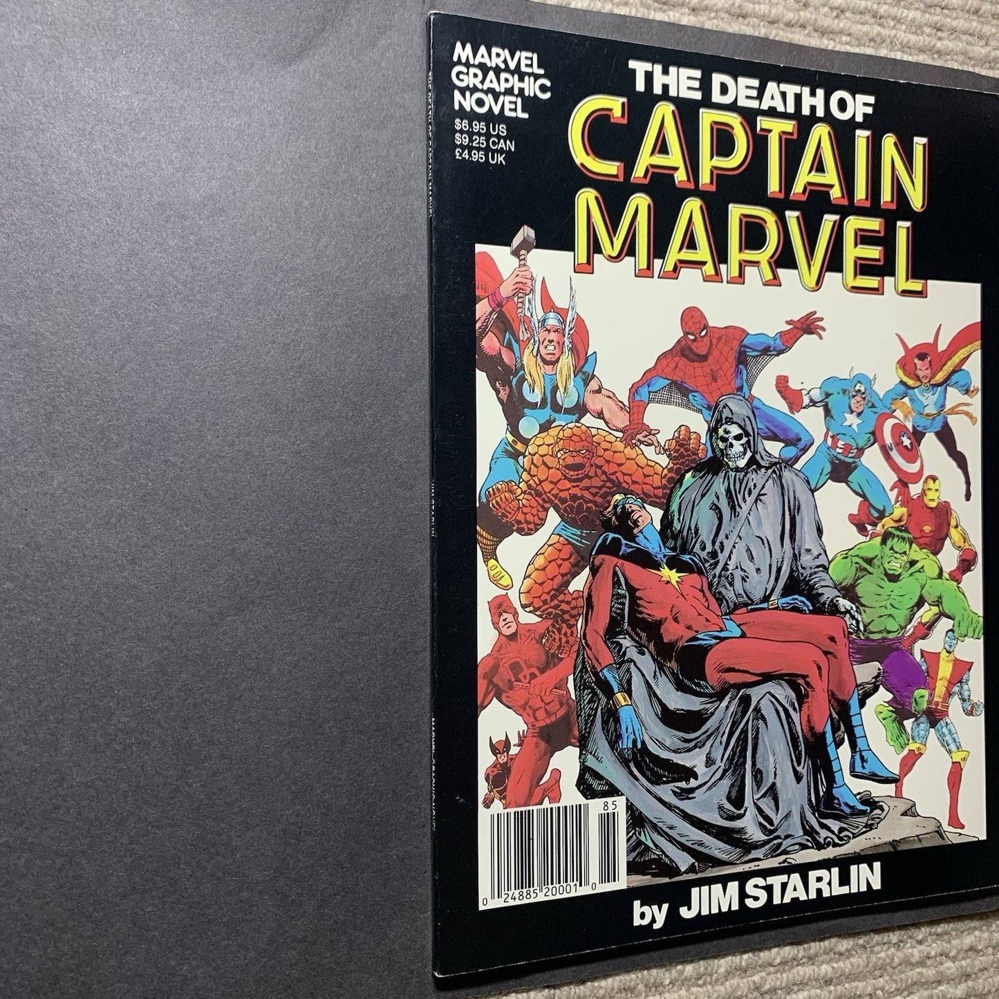 Marvel Graphic Novel 1 Death Of Captain Marvel/ Bronze Age Marvel Comics 1982