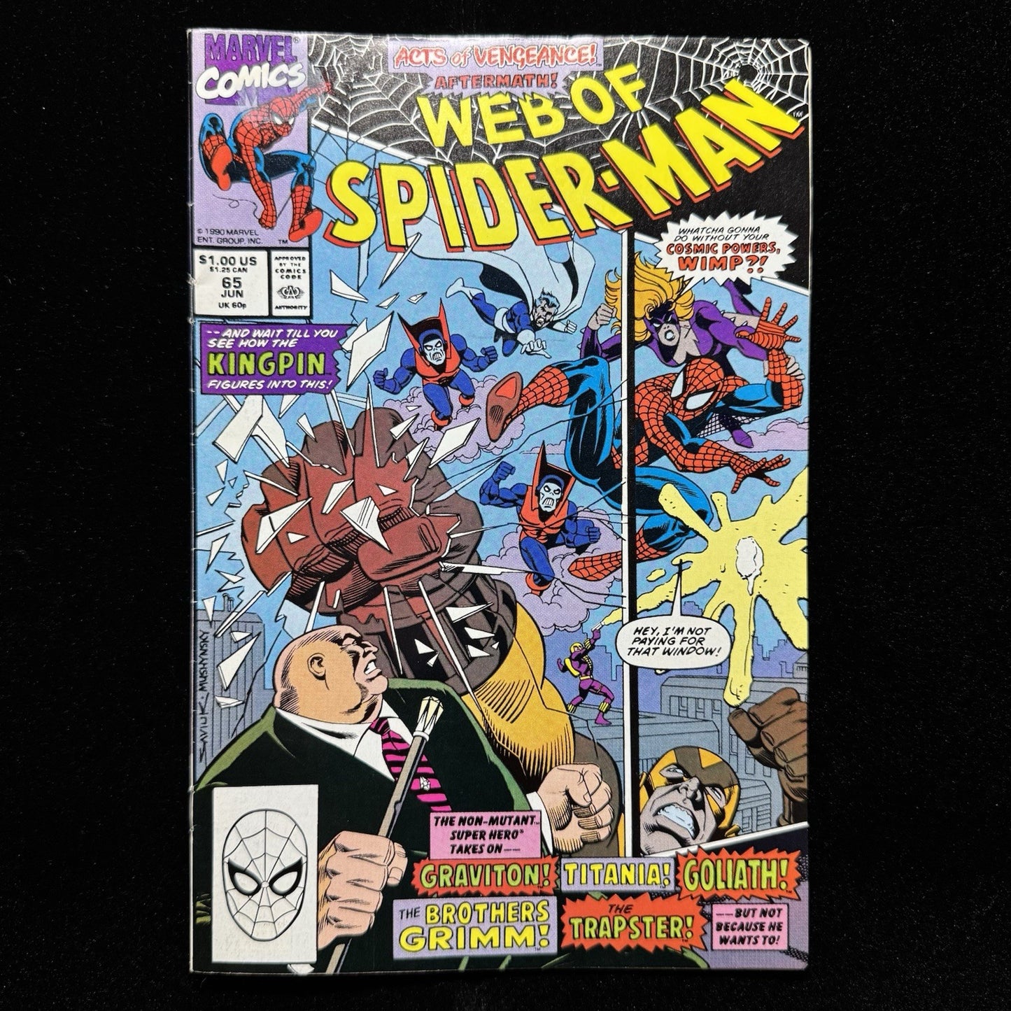 Web Of Spider-Man 65 - Copper Age Marvel Comics 1990