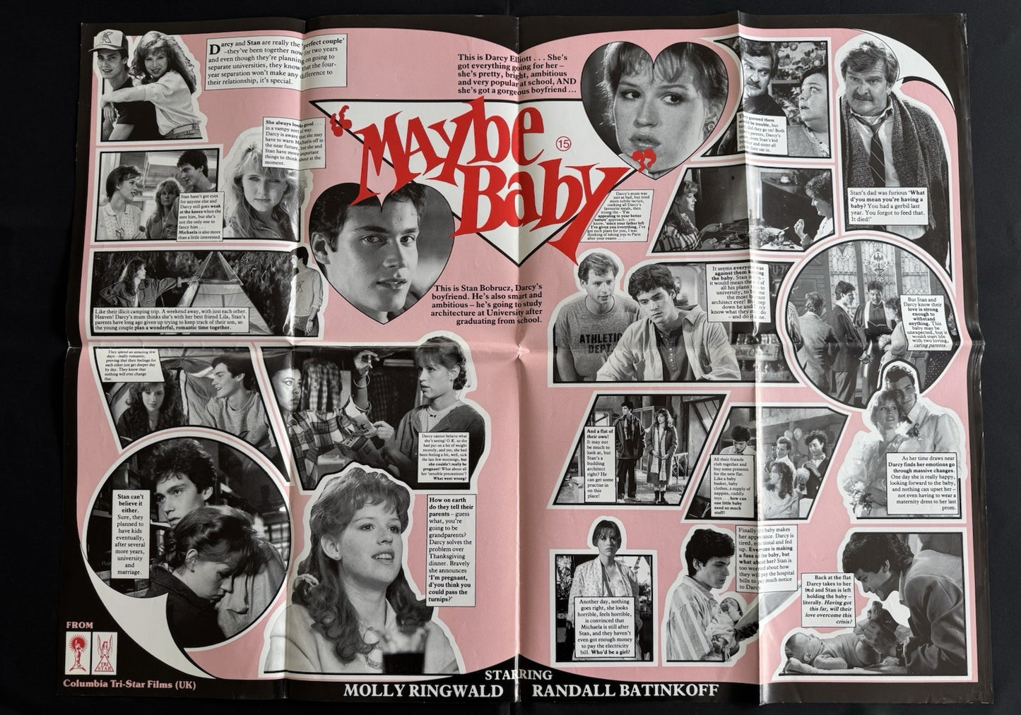 Maybe Baby 1988 - Original UK Quad Movie Poster Molly Ringwald - Folded