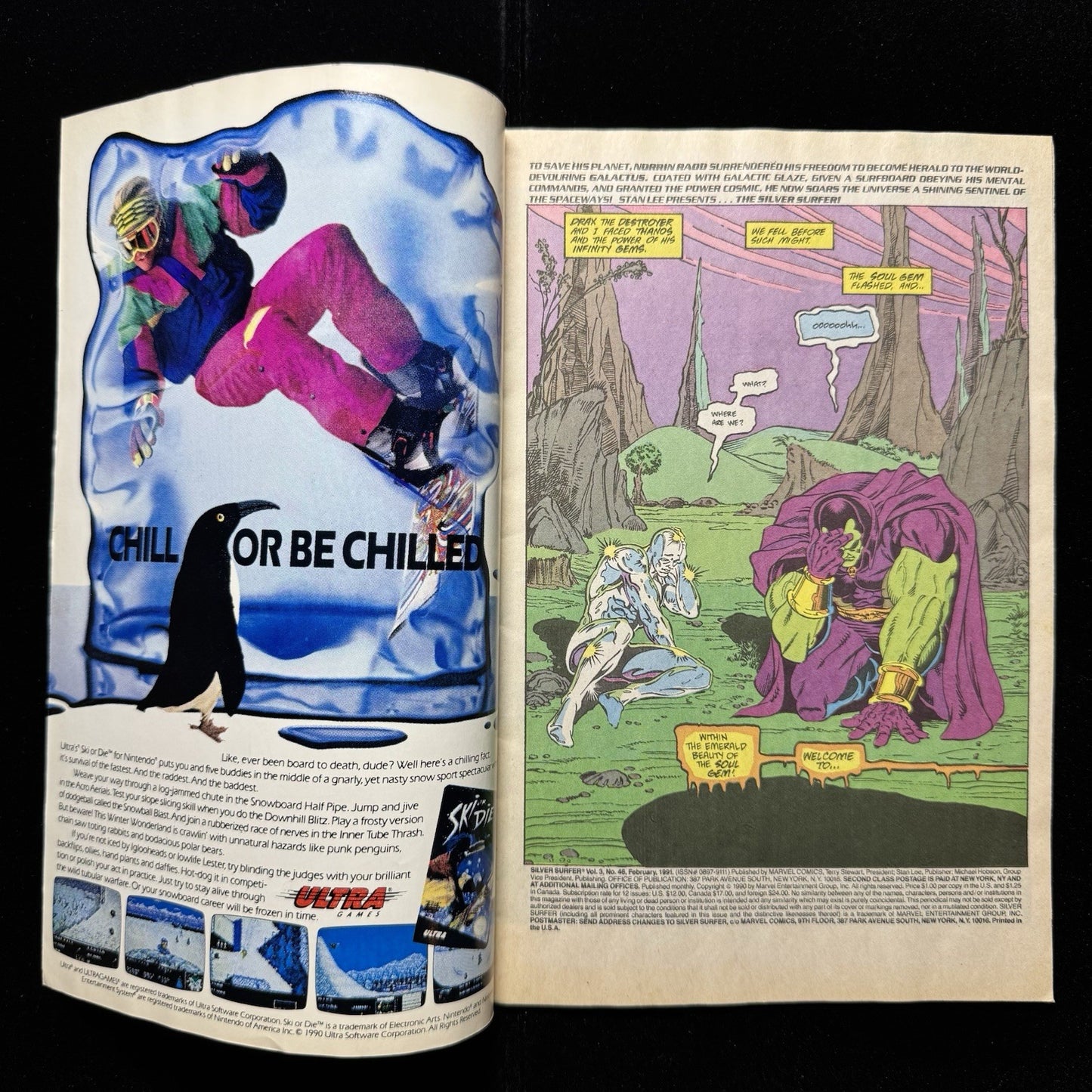 Silver Surfer 46 - Newsstand - Copper Age Marvel Comics 1991