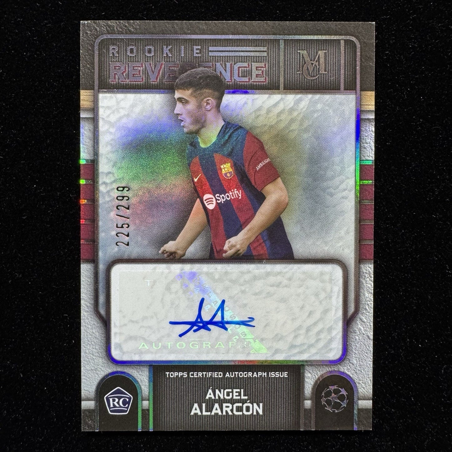 Ángel Alarcón Rookie Auto & Numbered RC Lot Barcelona Topps Museum Merlin
