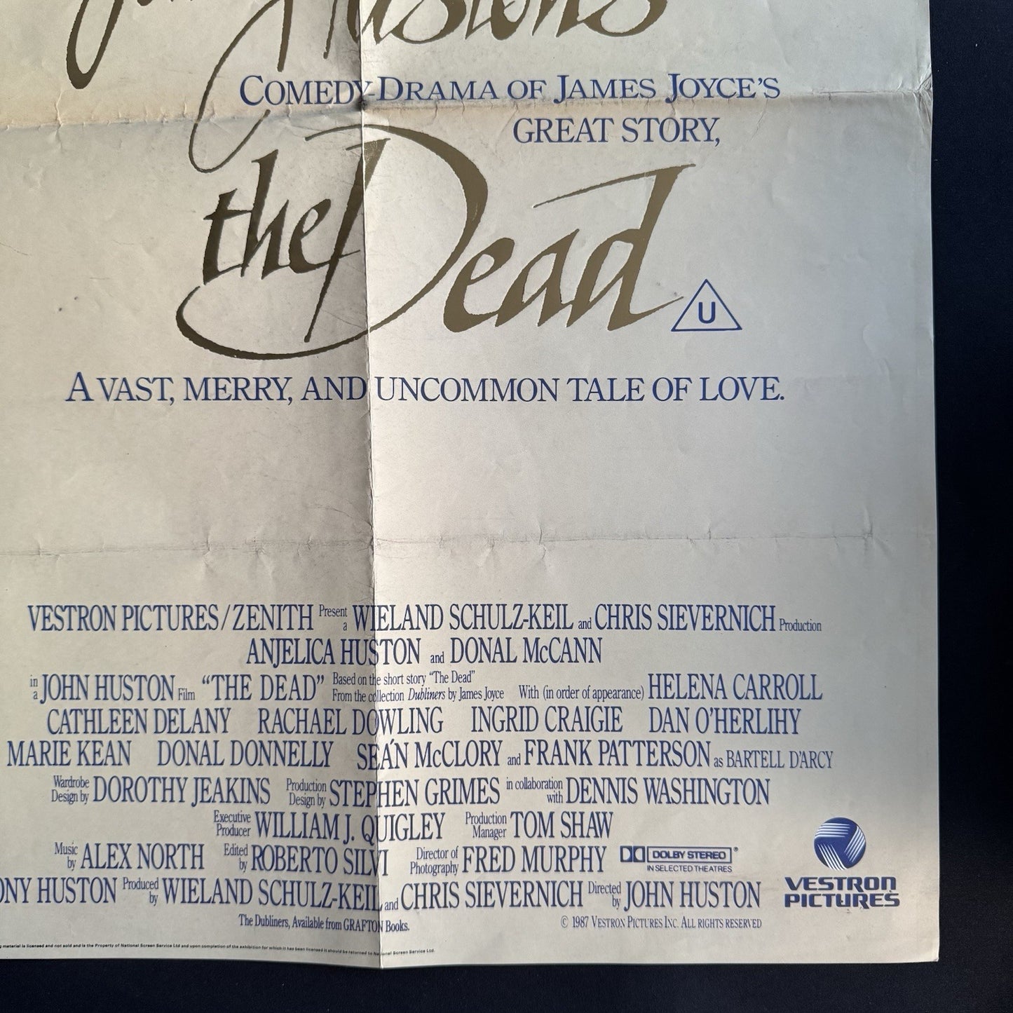 The Dead 1987 Original UK Quad Cinema Poster - Gold Foil Title - Scarce