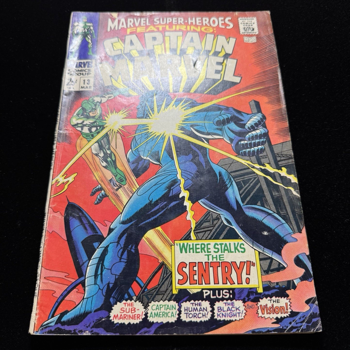 Marvel Super-Heroes 13 - 1st App Carol Danvers - Silver Age Marvel Comics 1968