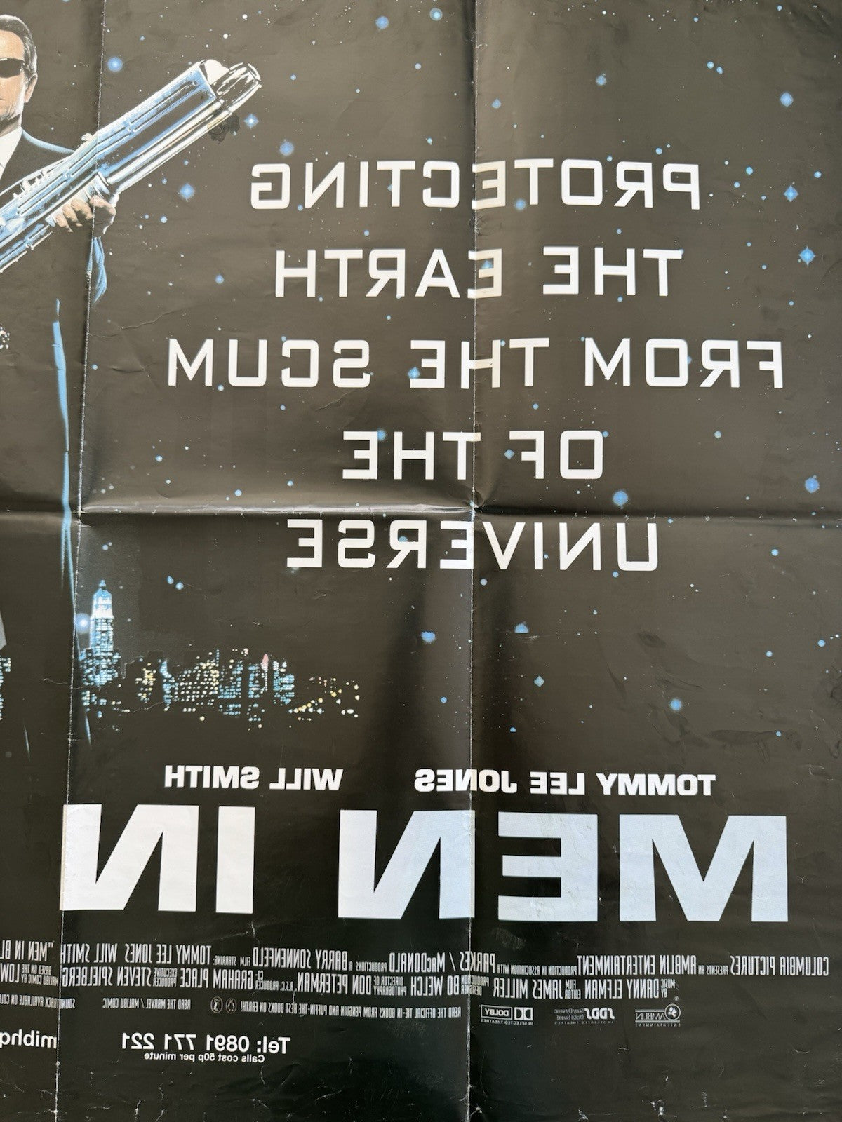 Men in Black 1997 - Original UK Quad Poster – Folded – Vintage Double Sided