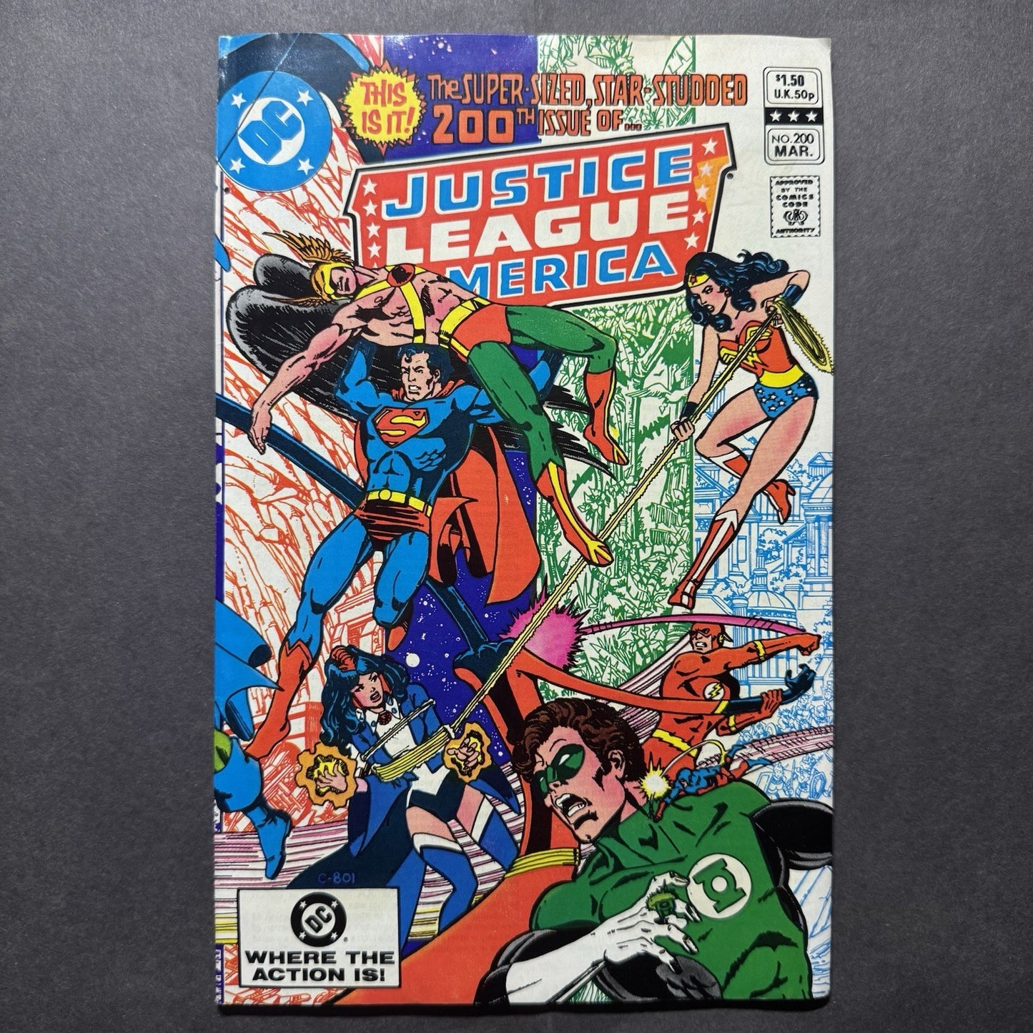 Justice League 200 - Origin Of JLA Retold - Bronze Age Dc Comics 1982