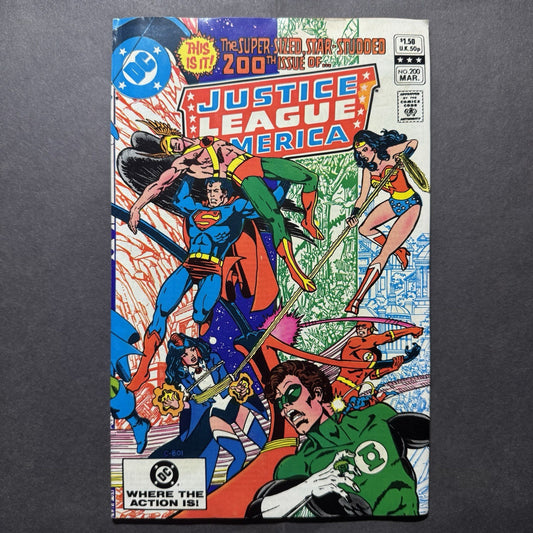 Justice League 200 - Origin Of JLA Retold - Bronze Age Dc Comics 1982