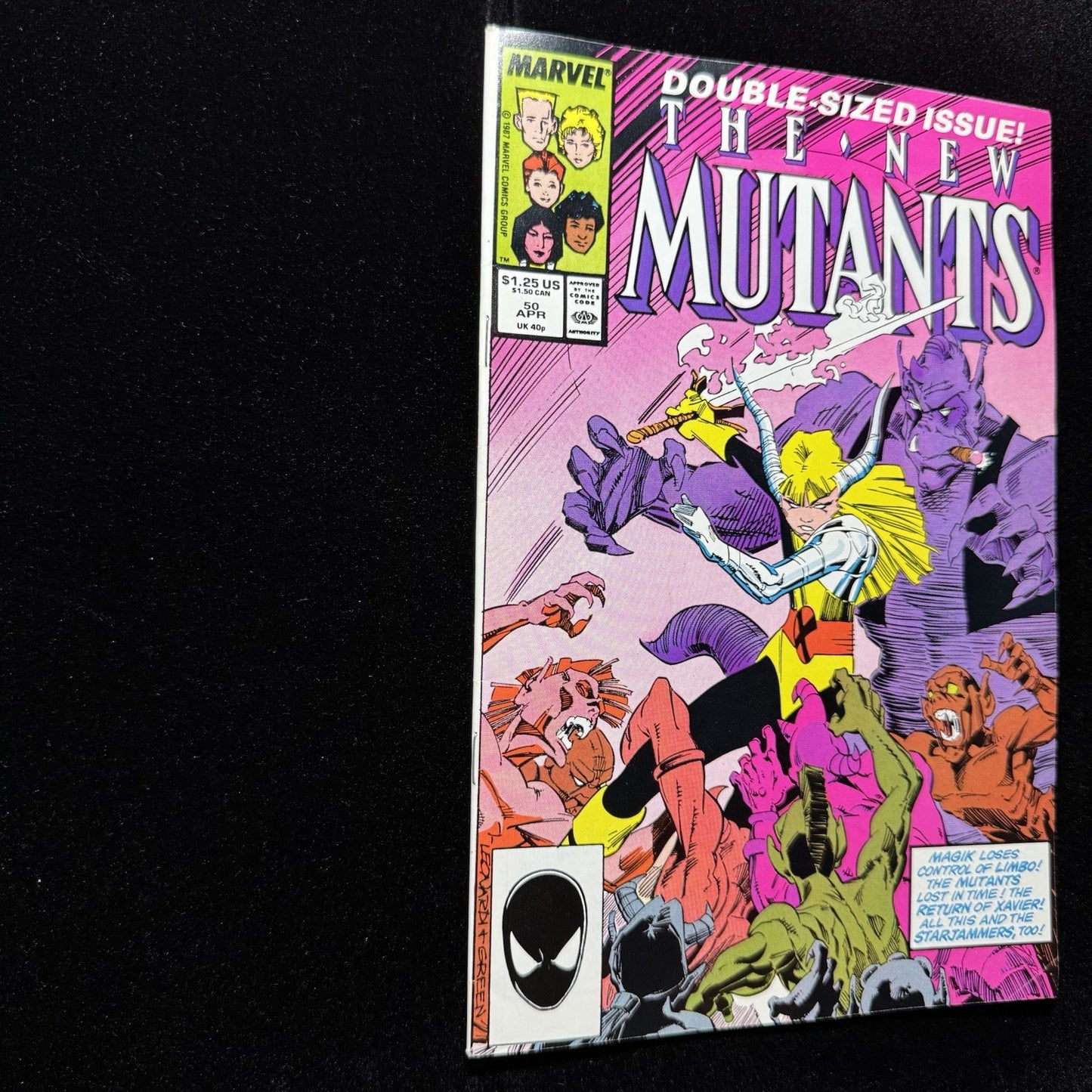 New Mutants 50 - Cameo Appearance Of Grimjack - Copper Age Marvel Comics 1987