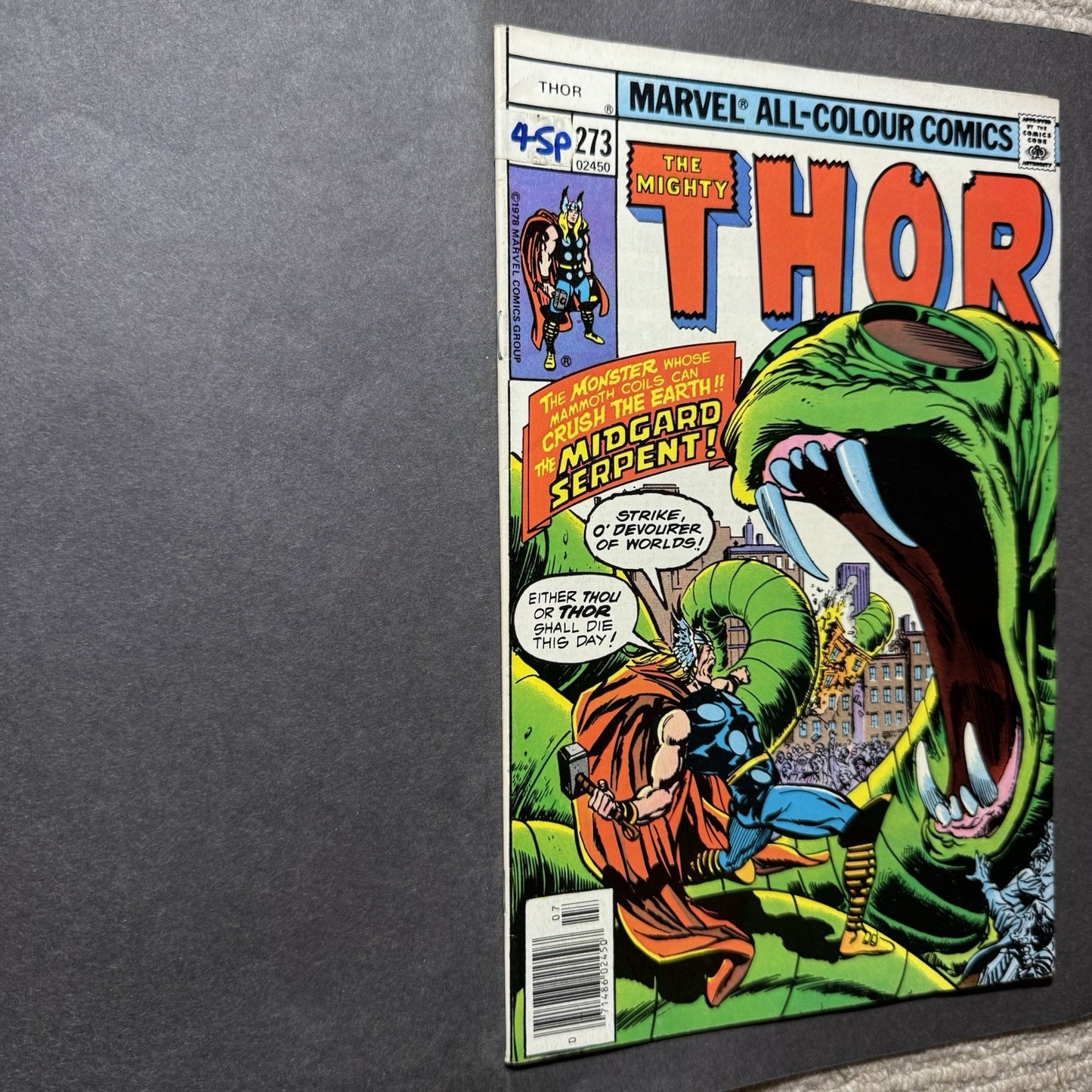 Thor 273 - 1st Appearance Of Roger Norvell- Bronze Age Marvel Comics 1978