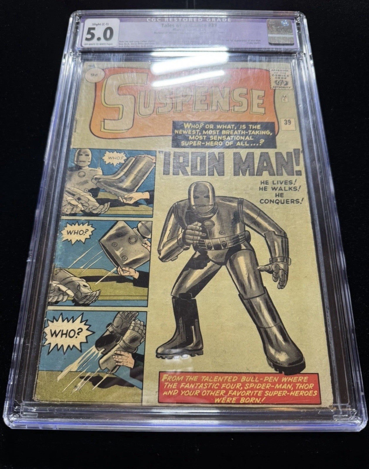 Tales Of Suspense 39/ CGC 5.0 Restored (purple Label)/ Marvel Comics 1963