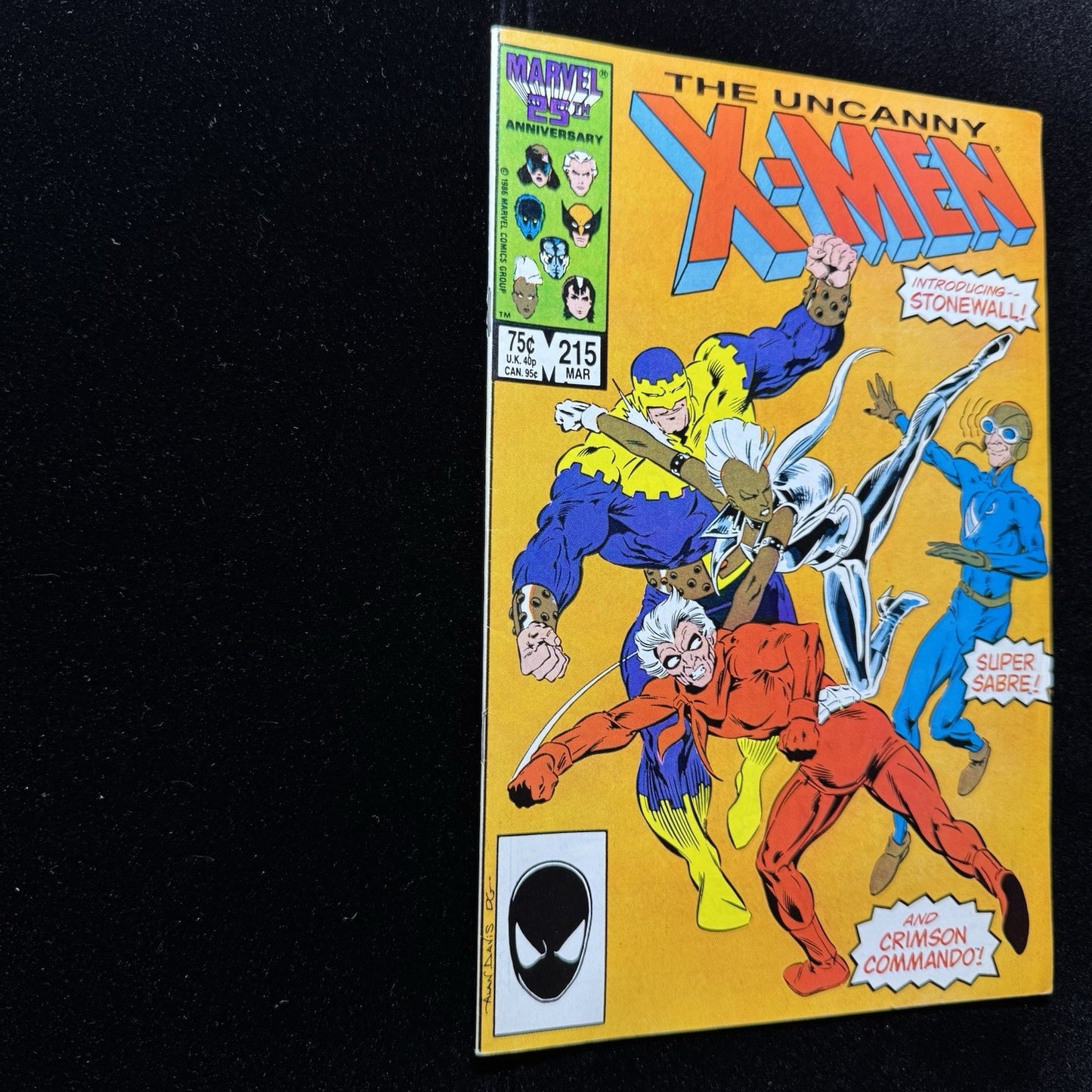 Uncanny X-Men 215 - 1st Appearance Of Stonewall - Copper Age Marvel Comics 1987
