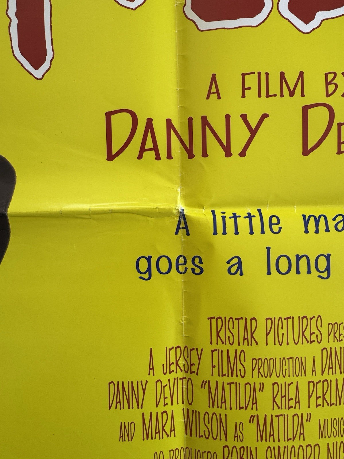Matilda 1996 - Original UK Quad Poster - Double Sided - Folded - Roald Dahl