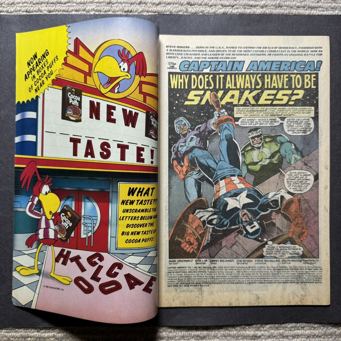 Captain America 382 - Copper Age Marvel Comics 1991