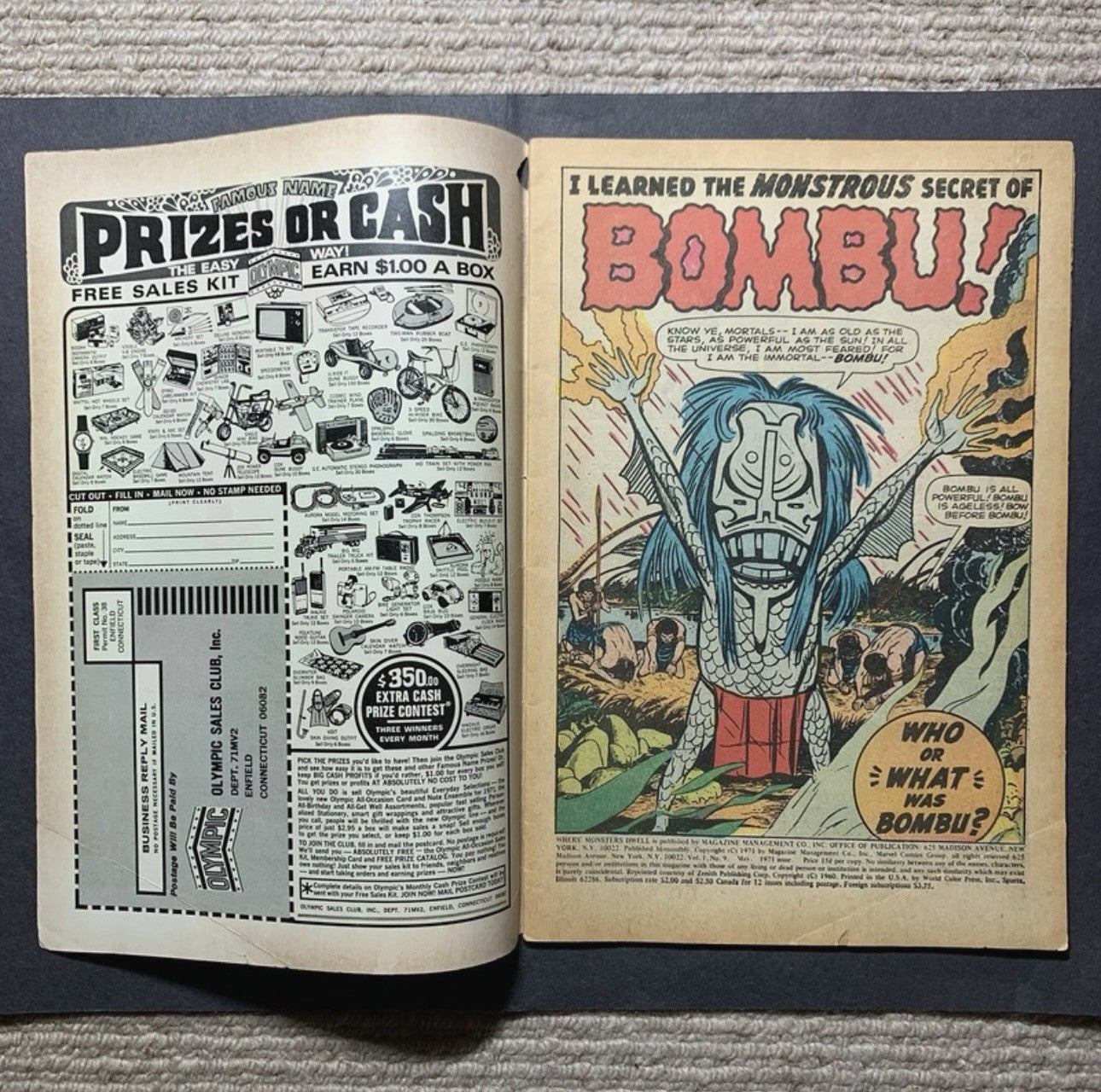 Where Monsters Dwell 9 - Bronze Age Marvel Comics 1971