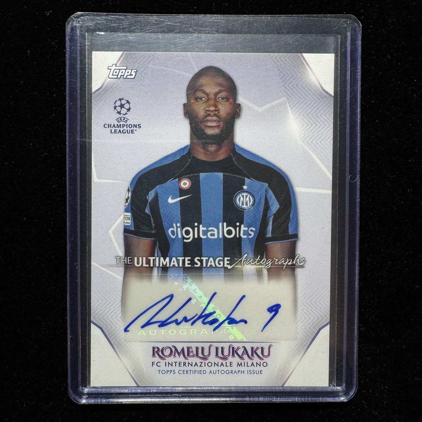 Romelu Lukaku Ultimate Stage Auto US-RL2022-23 Topps UEFA Inter Milan