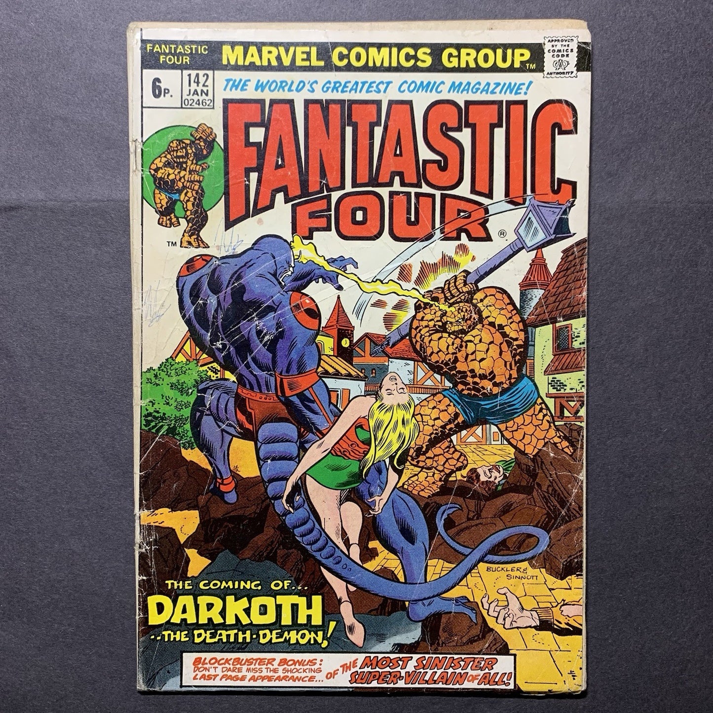 Fantastic Four 142/ Bronze Age Marvel Comics 1974/ Restored Staple