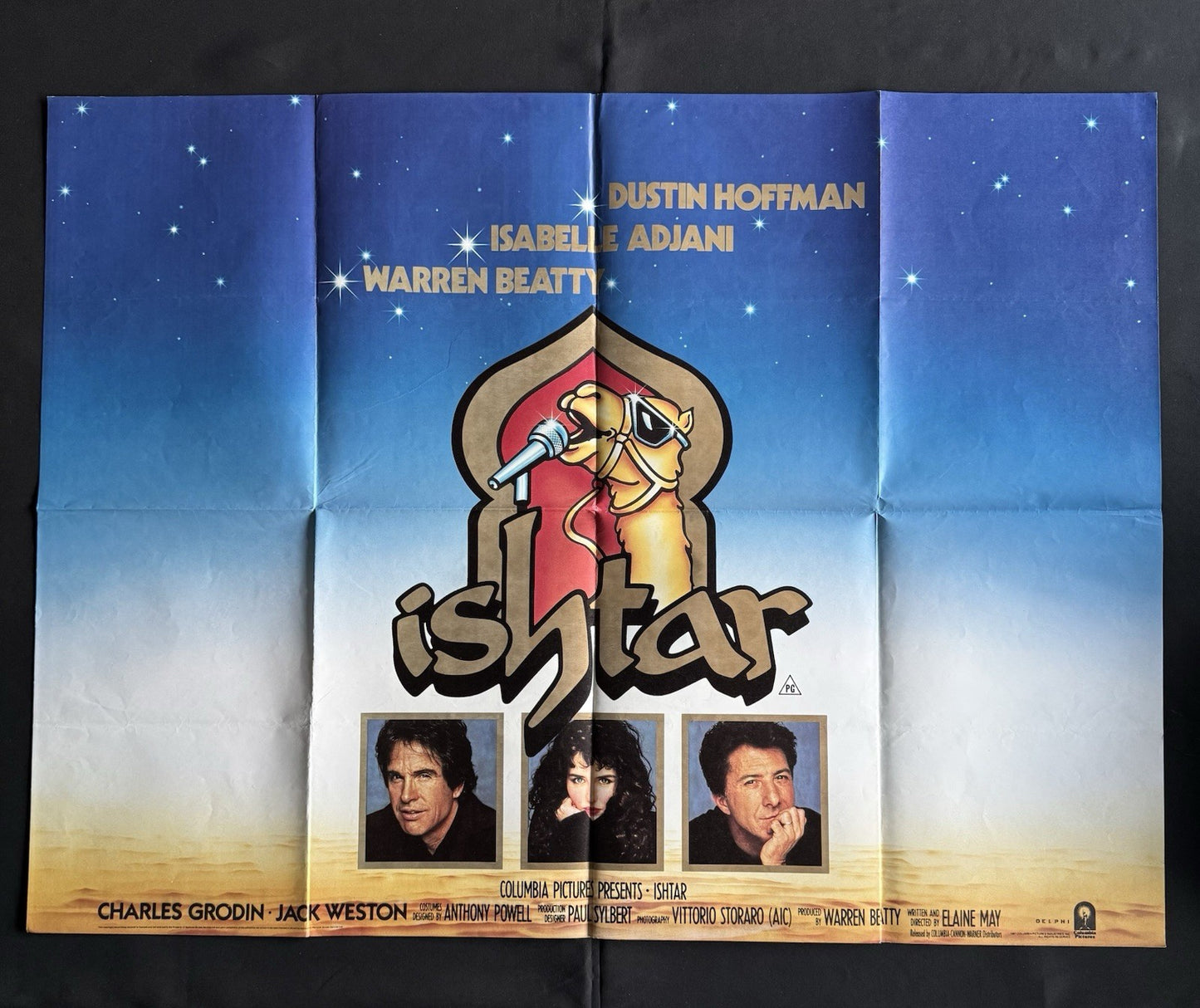 Ishtar 1987 Original UK Quad Cinema Poster Warren Beatty Dustin Hoffman