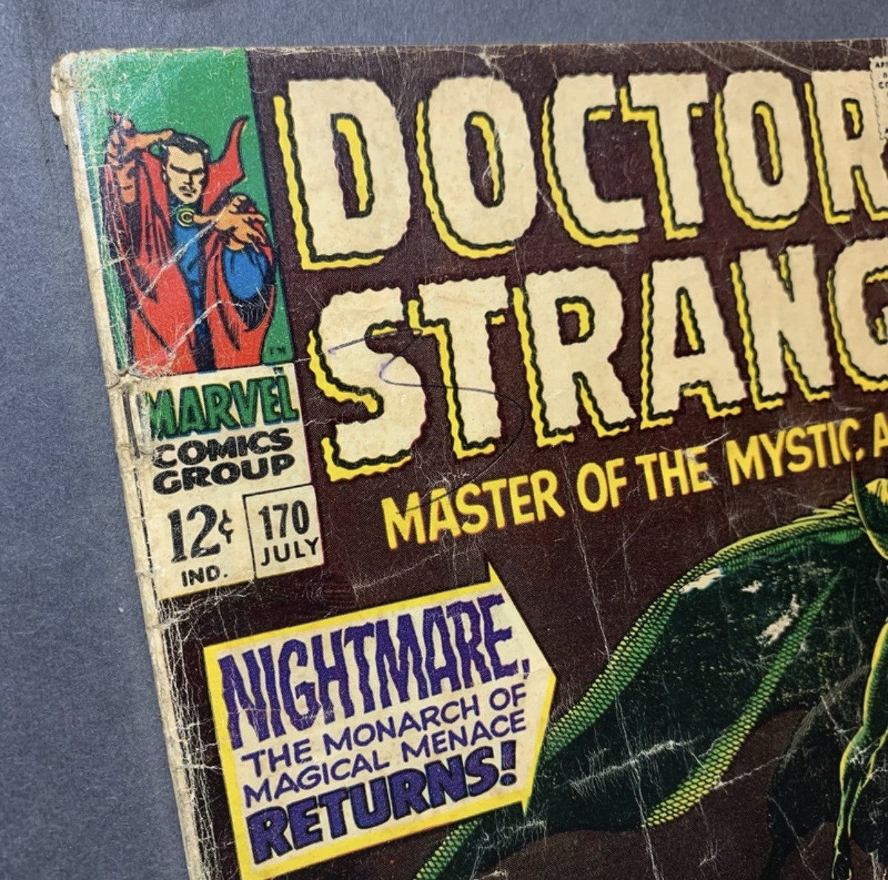 Doctor Strange 170/ 1st Cover App Of Nightmare - Silver Age Marvel Comics 1968