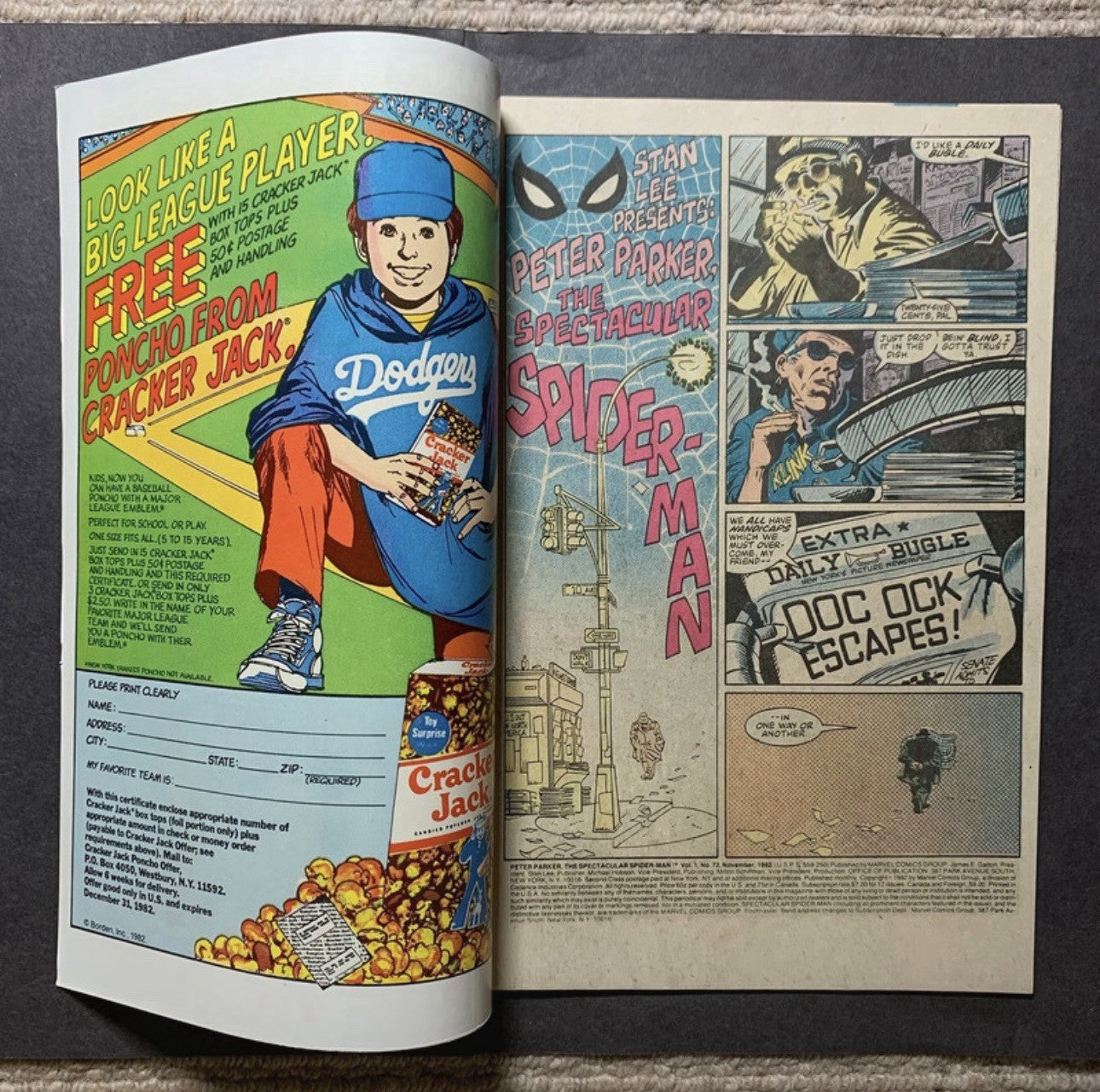Spectacular Spider-Man 72 - 1st Appearance Of Ollie Osnick - Bronze Age 1982