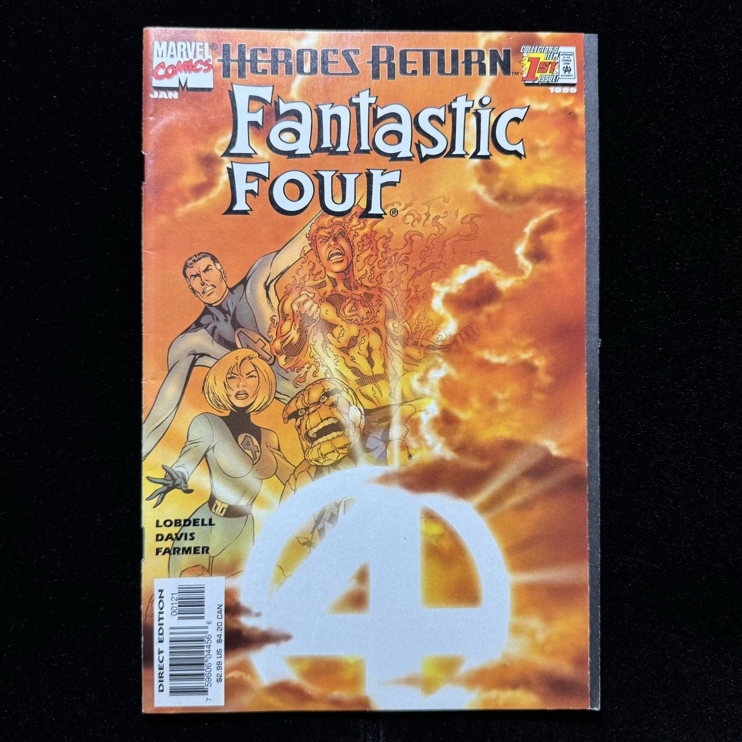 Fantastic Four 1 - Sunburst Variant Cover - Modern Age Marvel Comics 1997