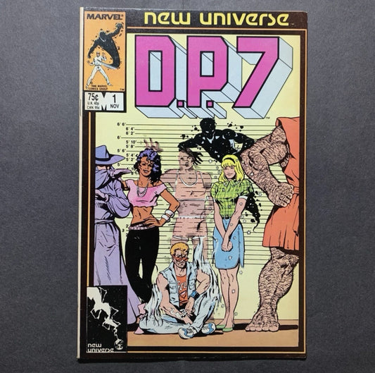 D.P.7 1 - 1st Team Appearance Of D.P.7 - Copper Age Marvel Comics 1986