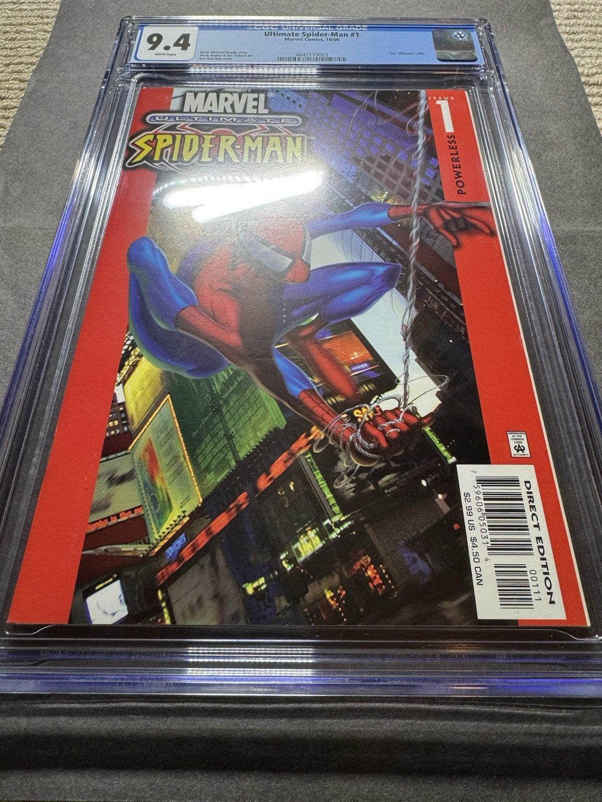 Ultimate Spider-Man 1 - CGC Graded 9.4 - Modern Age Marvel Comics 2000