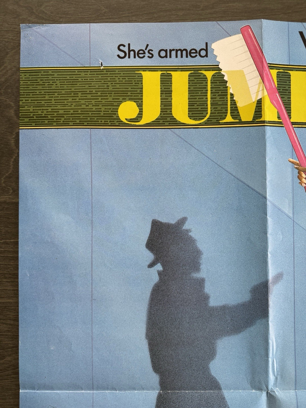 Jumpin’ Jack Flash 1986 - Original UK Quad Poster – Whoopi Goldberg – Folded