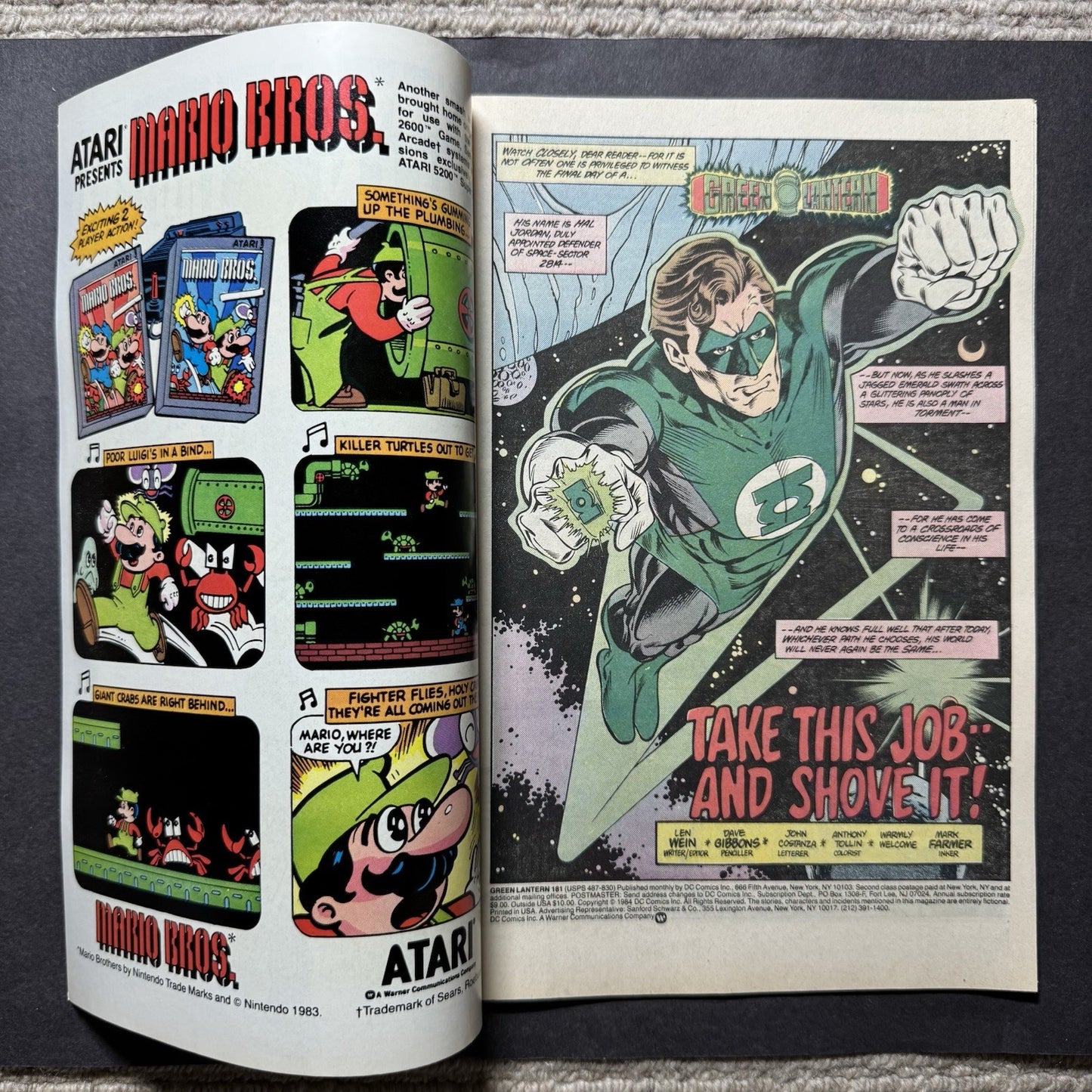 Green Lantern 181 - Hal Jordan Quits As Green Lantern -Copper Age Dc Comics 1984