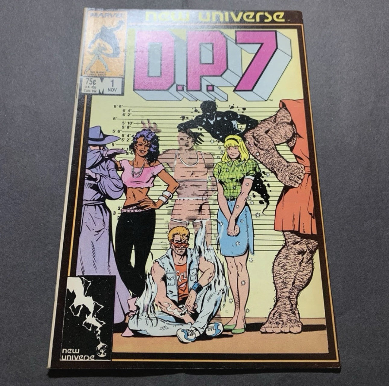 D.P.7 1 - 1st Team Appearance Of D.P.7 - Copper Age Marvel Comics 1986