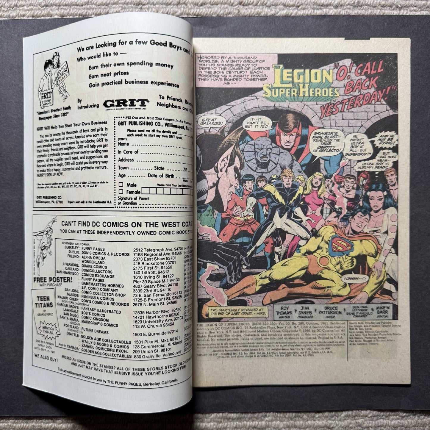 Legion Of Super-Heroes 280 - Bronze Age Dc Comics 1981