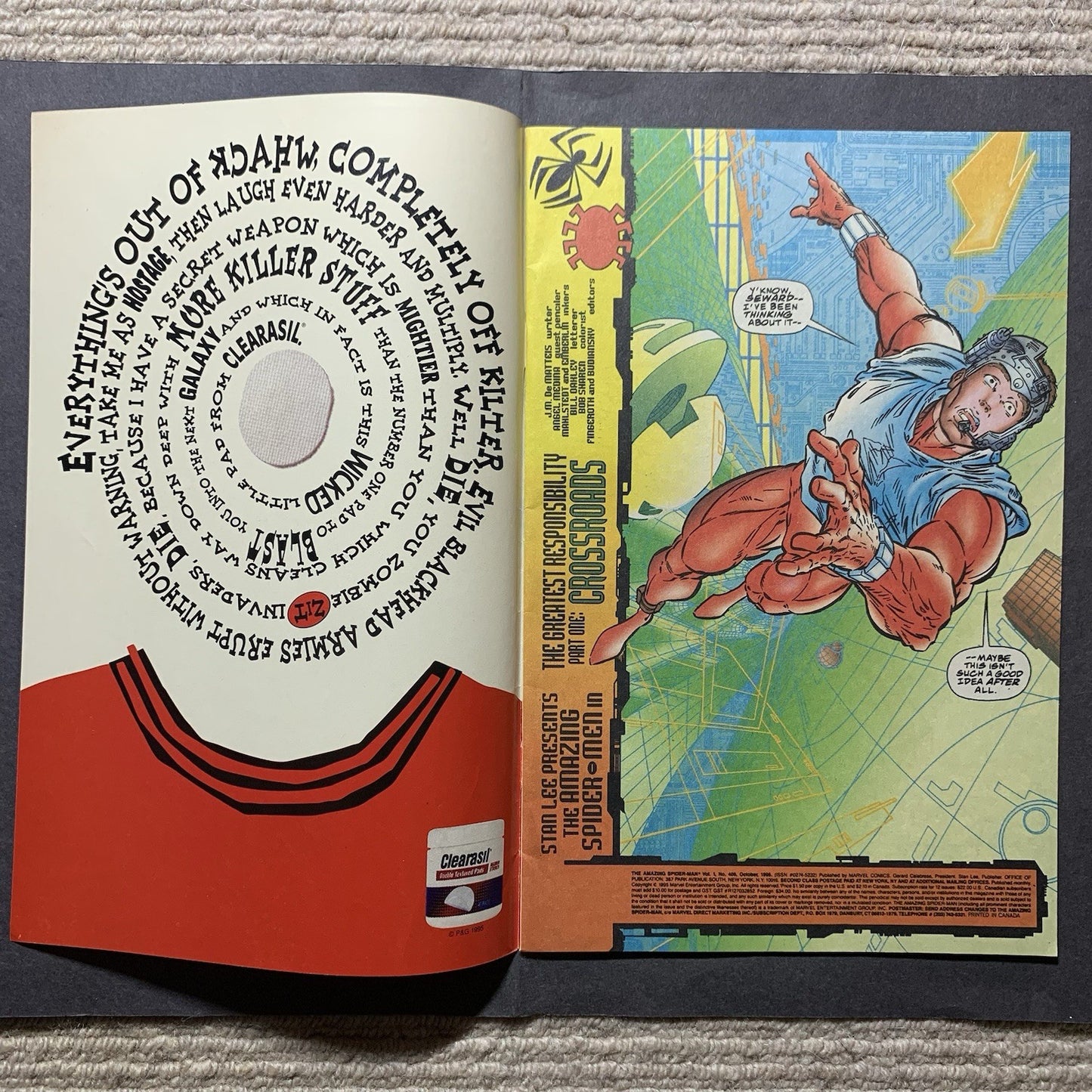 Amazing Spider-Man 406 + Trading Cards/ Modern Age Marvel Comics 1995