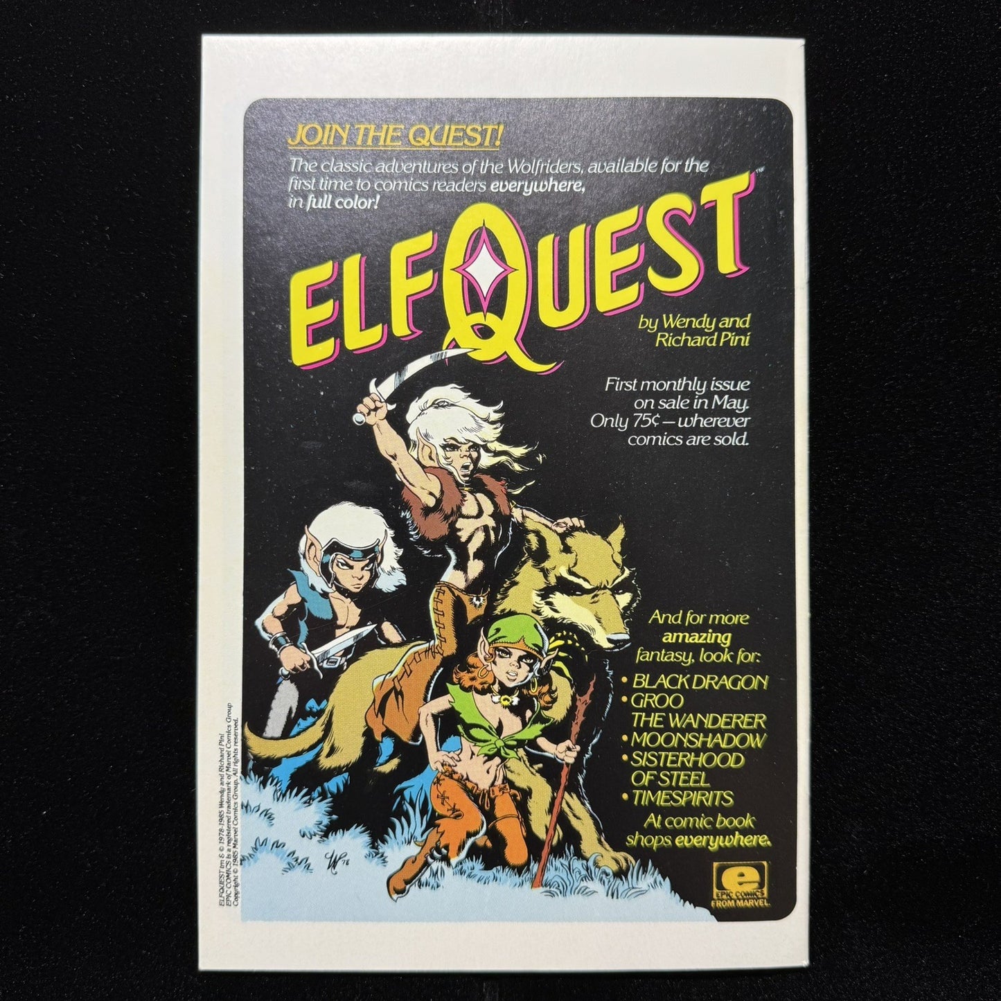Timespirits 6/ Copper Age Epic/Marvel Comics 1984/ 9.4
