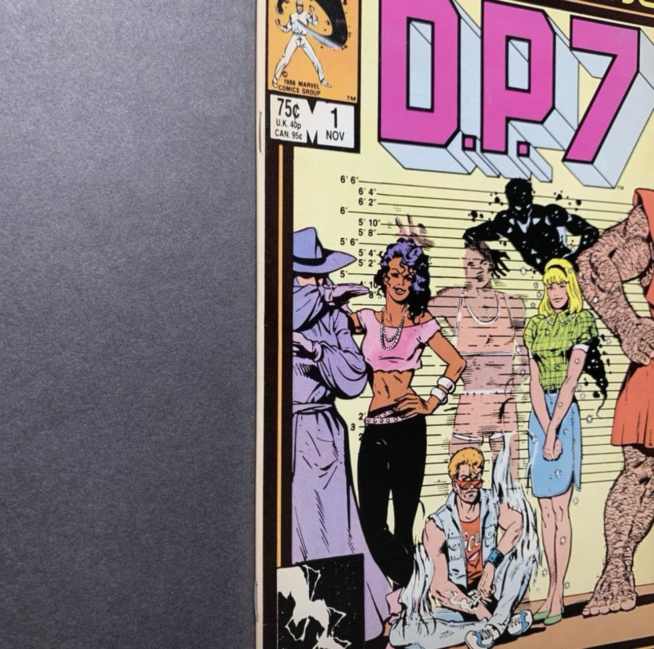 D.P.7 1 - 1st Team Appearance Of D.P.7 - Copper Age Marvel Comics 1986